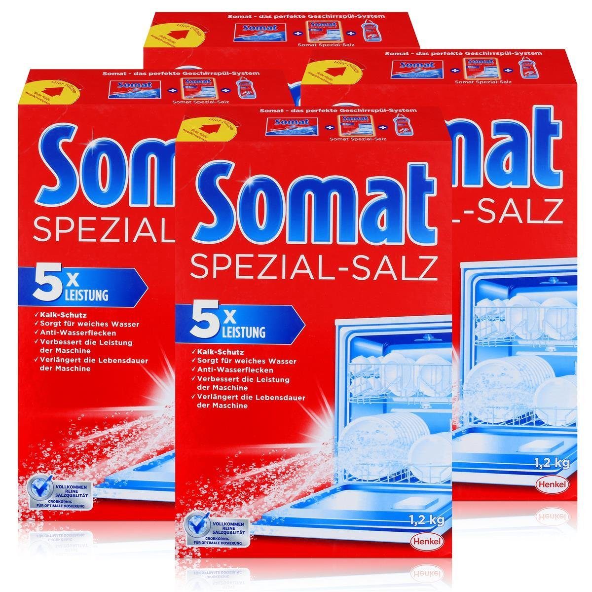 Somat Somat Spülmaschinen Spezial-Salz 1,2kg - Anti-Wasserflecken (4er Pack) Засіб для чищення посудомийної машини