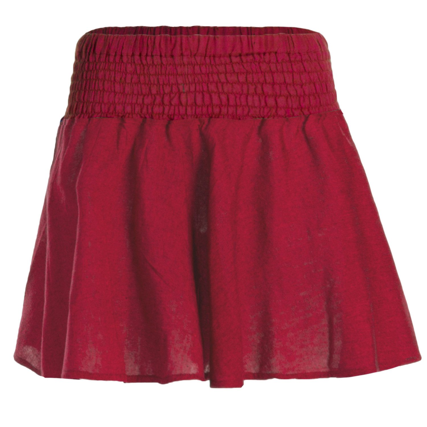 Vishes Minirock Damen Mini-Rock Baumwolle Casual elastischer Bund Alternative Bekleidung, Ethno, Hippie, Retro Style
