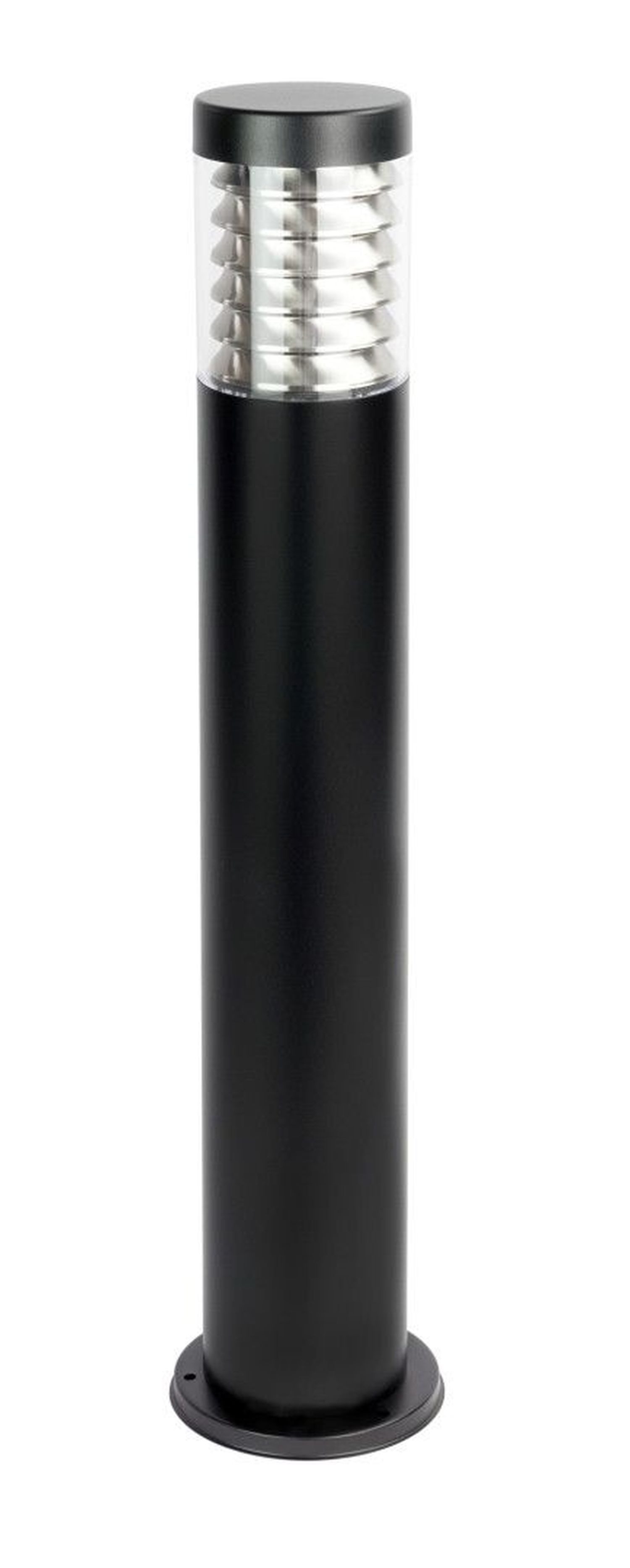 Licht-Erlebnisse Pollerleuchte JOJO, ohne Leuchtmittel, Edelstahl E27 IP44 75 cm hoch Schwarz rund Modern