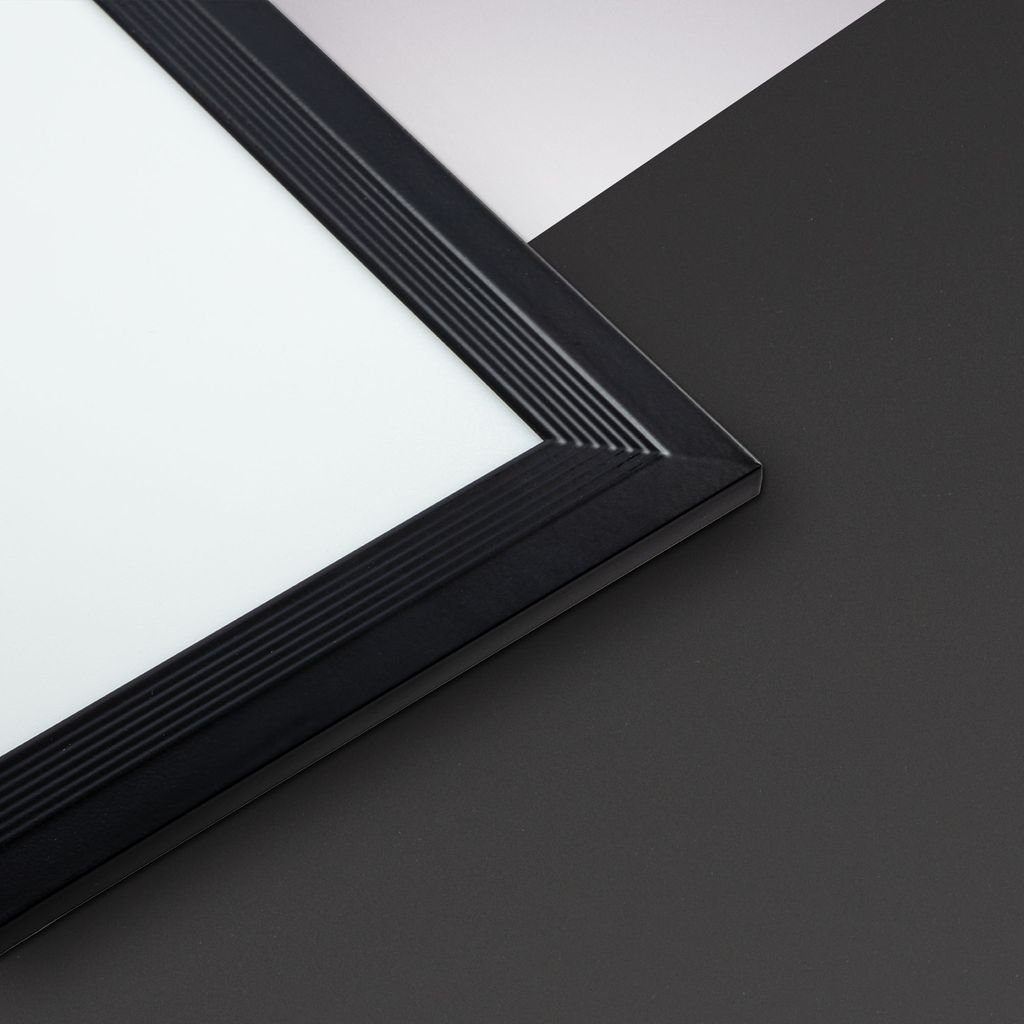 B.K.Licht Deckenleuchte LED Panel Schwarz Decke 100x25cm Wohnzimmer - BKL1497, LED fest integriert, 4000K - Neutralweiß, Deckenlampe 22W 2200lm 4000K neutralweiß Büro Flur