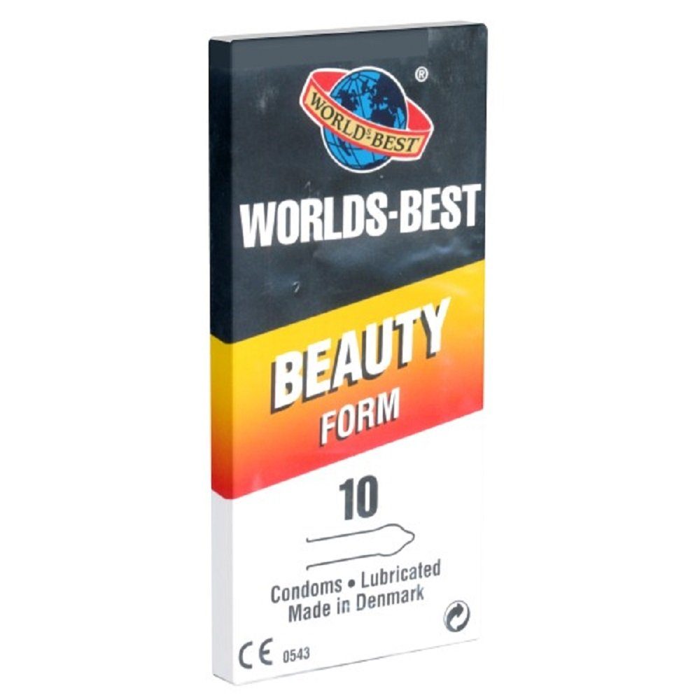 Worlds-Best Kondome Worlds Best «Beauty Form» etwas größere Kondome mit geformtem Ende Packung mit, 10 St., Kondome aus Dänemark