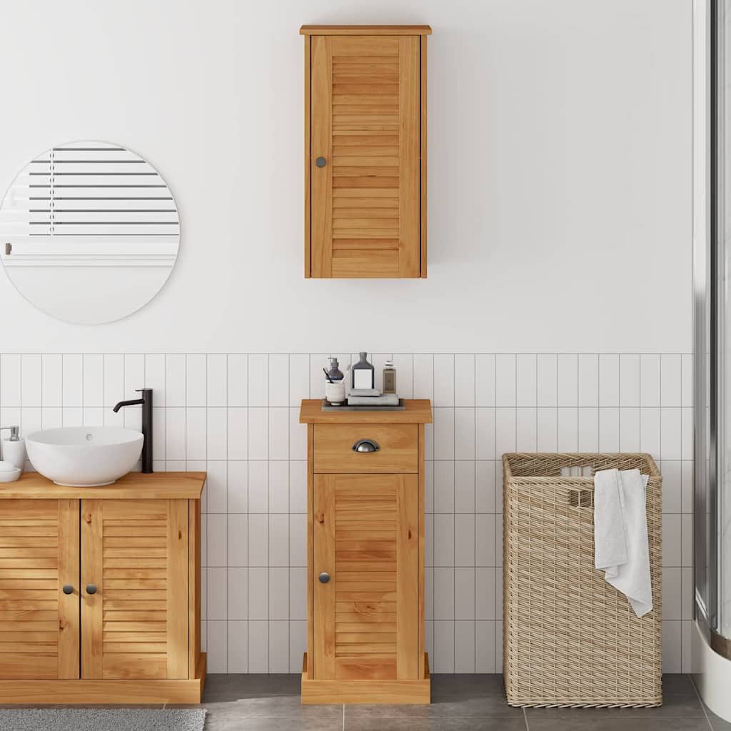 vidaXL Badezimmerspiegelschrank Badezimmerschrank VIGO 2 stk. Braun und Honigbraun (2-St)