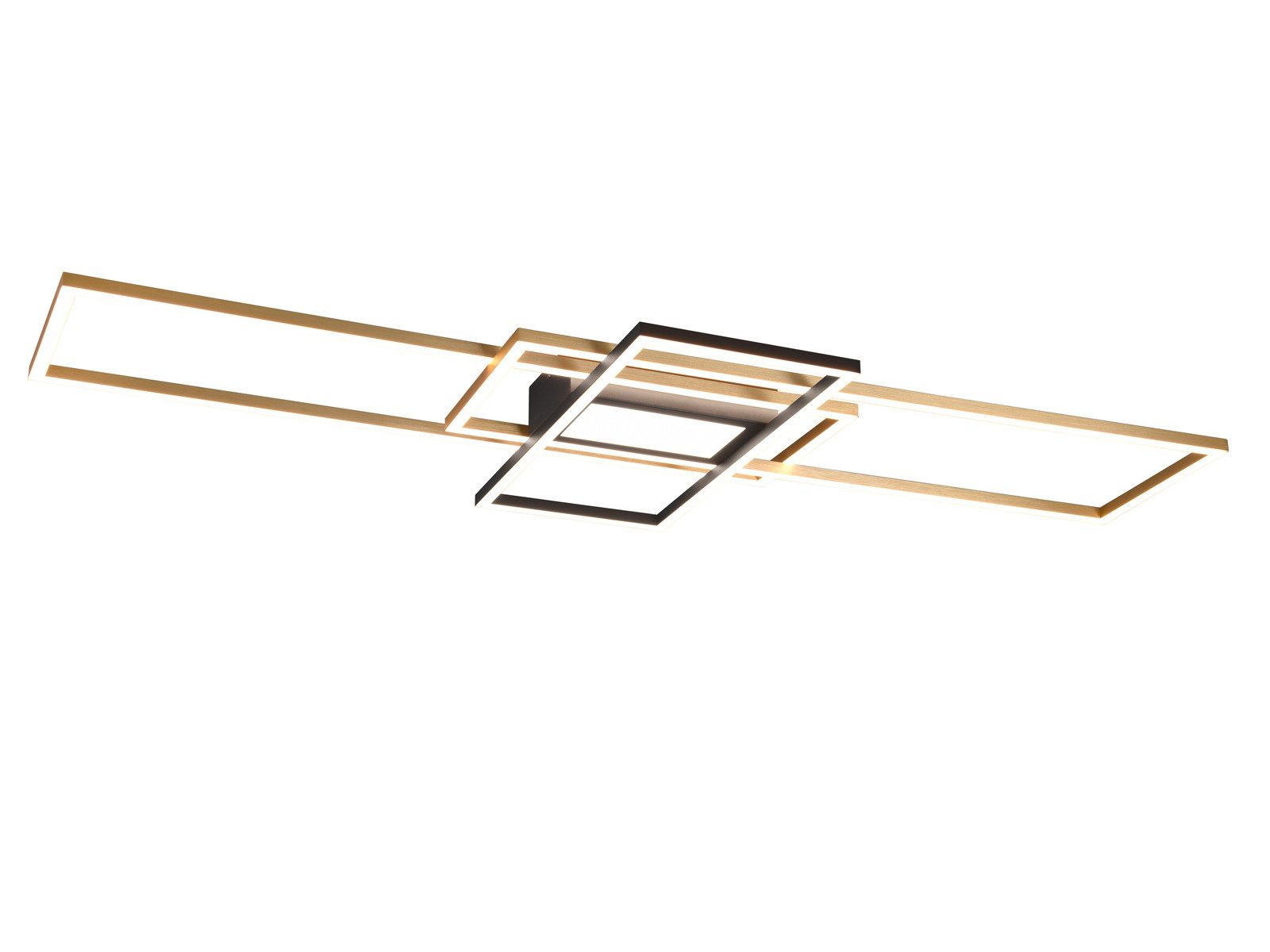TRIO Leuchten LED Deckenleuchte mit Fernbedienung, extra hell, B: 105cm, dimmbar, LED fest integriert, Neutralweiß, Warmweiß, Tageslichtweiß, große Tageslicht-Lampe Decke flach, Deckenlampe Wohnzimmer modern