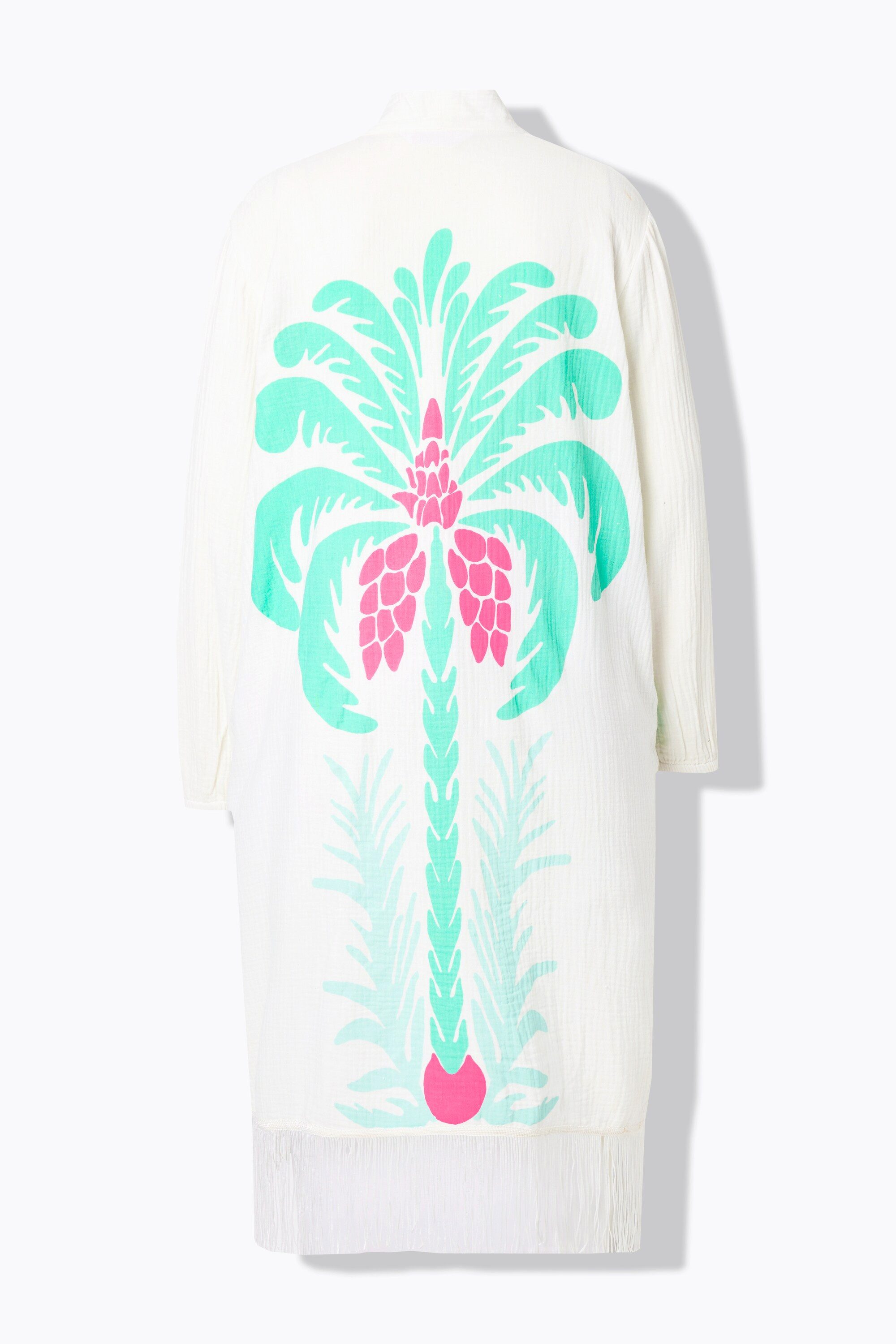 Angel of Style Sommerjacke Kimono Musselin Palmen-Print