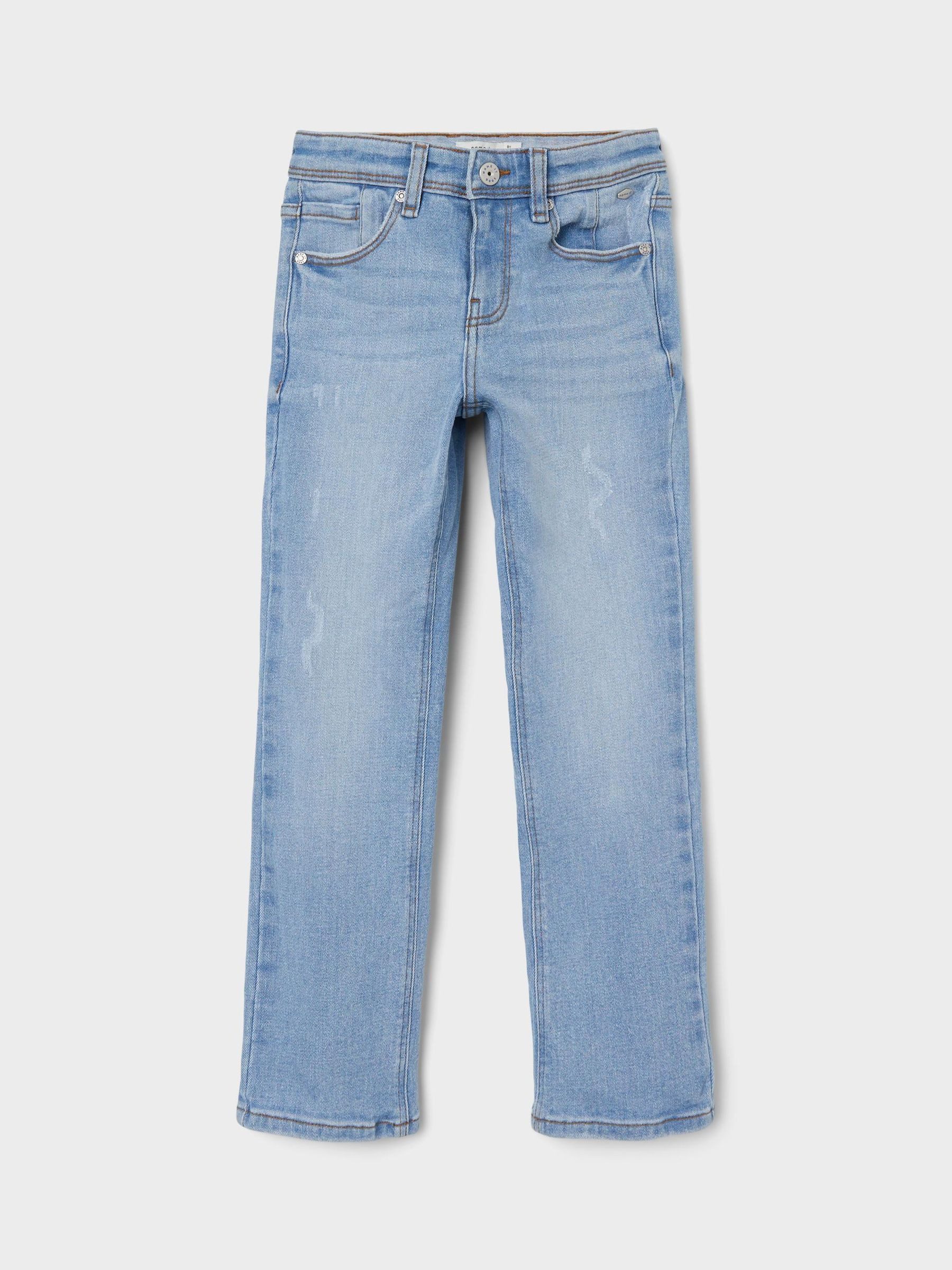 Name It Regular-fit-Jeans Straight Leg Denim Jeans mit für Unisex Baumwolle Regular Fit unifarben wärmend Haken casual-Style – Bild 2 von 5