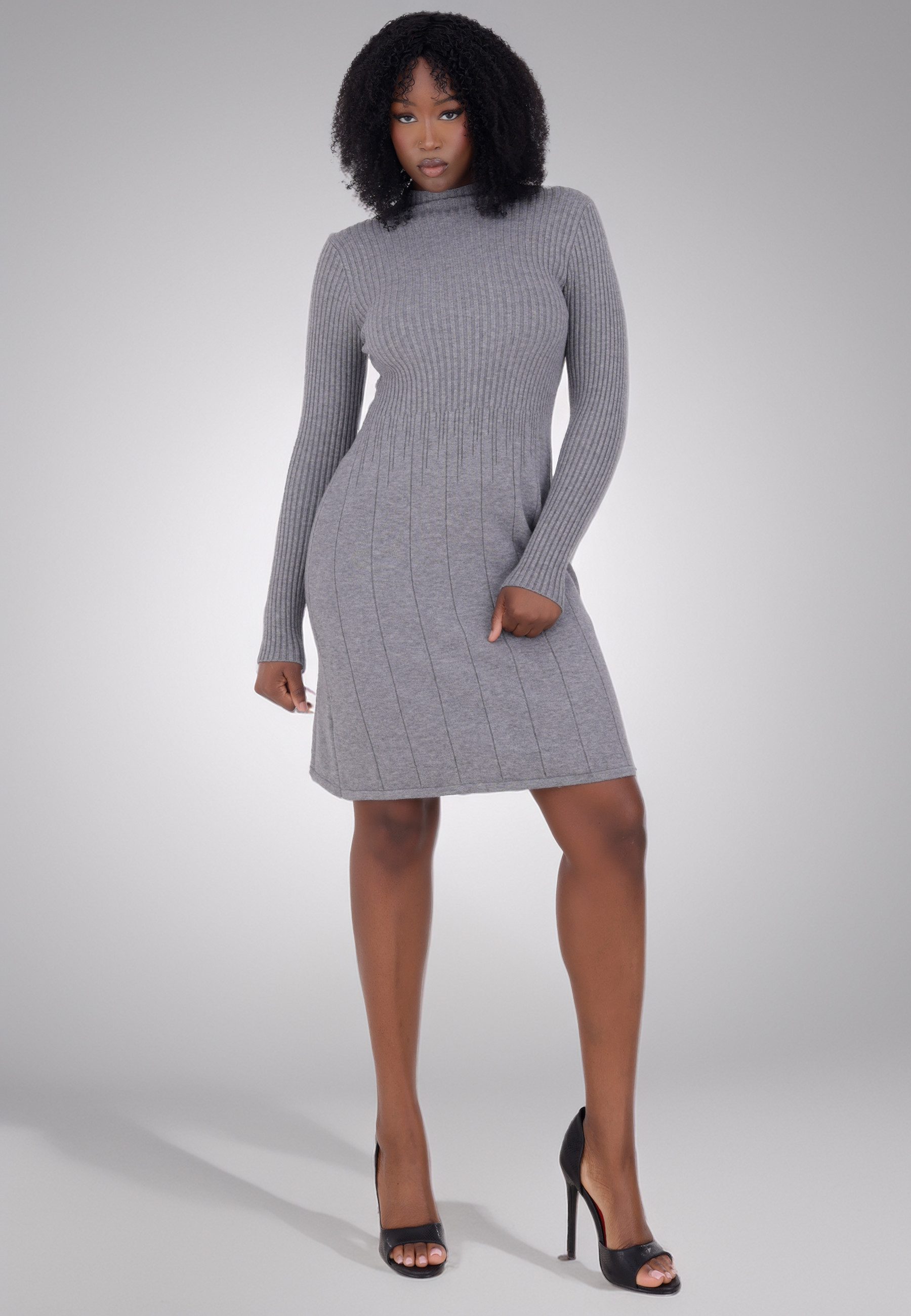YC Fashion & Style Minikleid Figurbetont & Bequem One Size (34-42) mit Steh günstig online kaufen