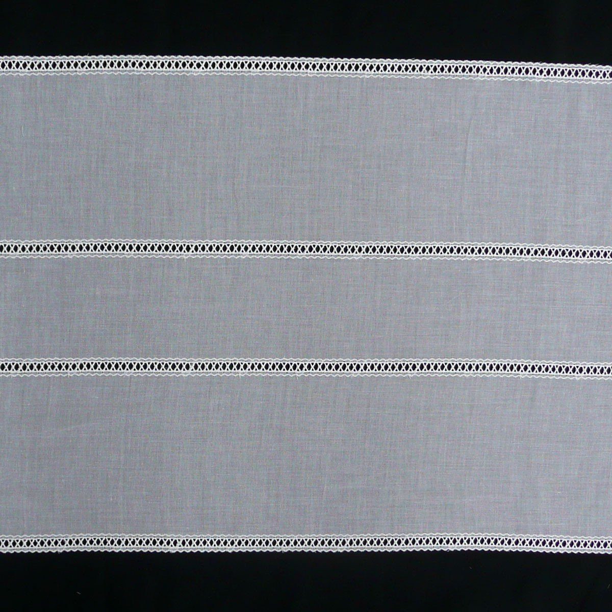 Stoff Gardinenstoff Flächenpaneele weiß mit Stickerei 47cm, bestickt