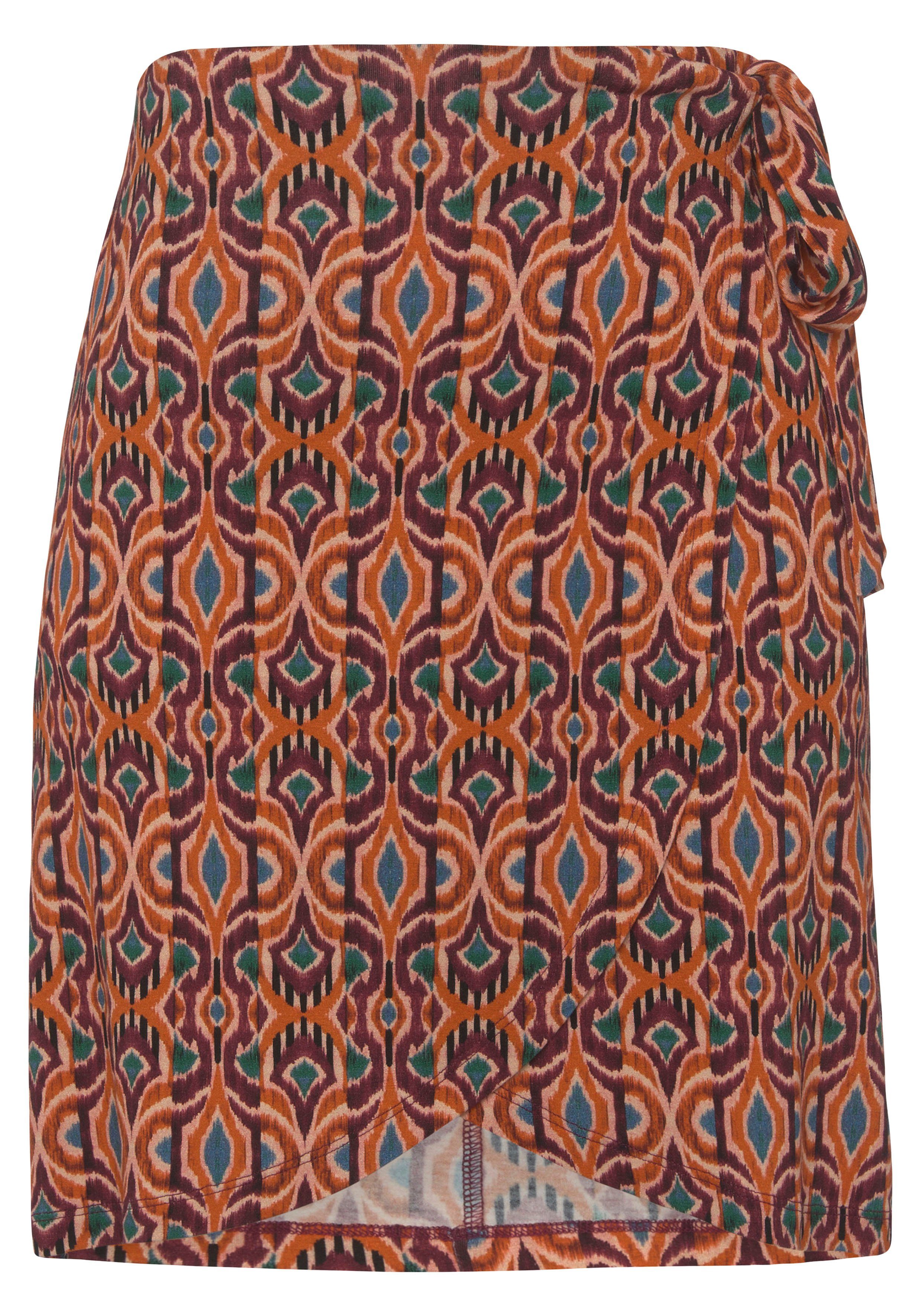 LASCANA Minirock mit Ethnoprint, kurzer Wickelrock, günstig online kaufen