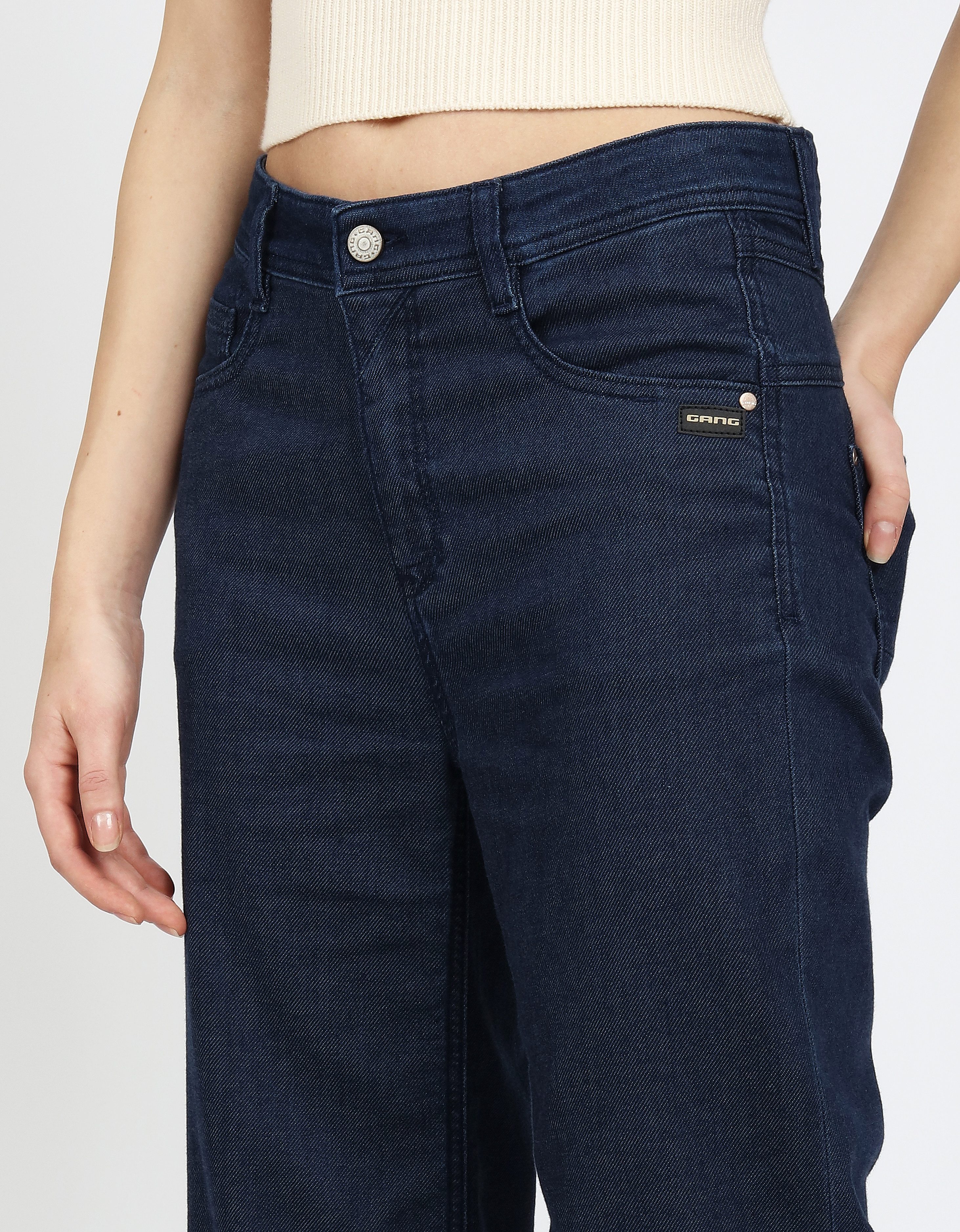 GANG 5-Pocket-Jeans 94AMELIE WIDE aus weichem SWEAT Denim