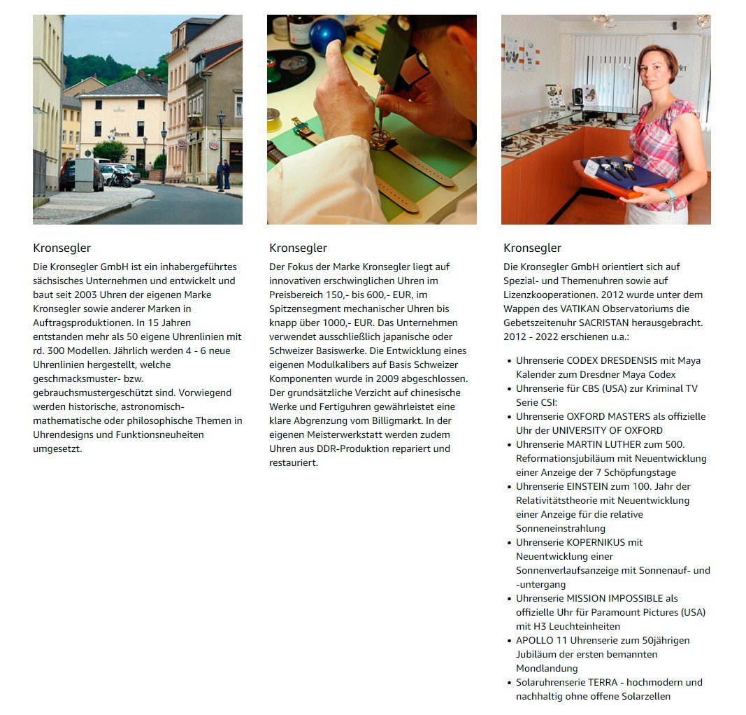 Kronsegler Automatikuhr Colosseum III Armbanduhr m. Lederband