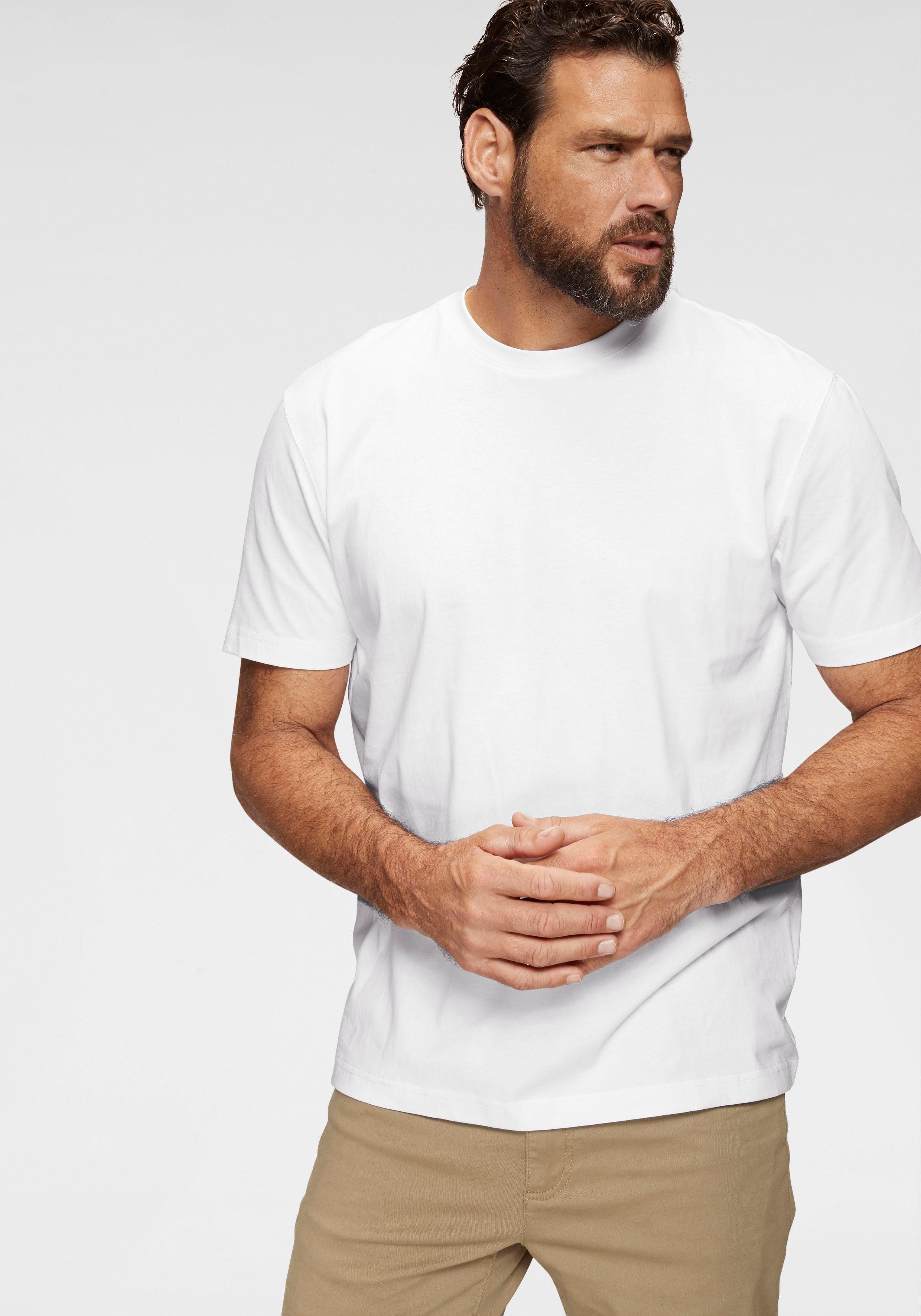 Man's World T-Shirt (Packung, als perfekt 5-tlg., 5er-Pack) Unterzieh- T-shirt weiß