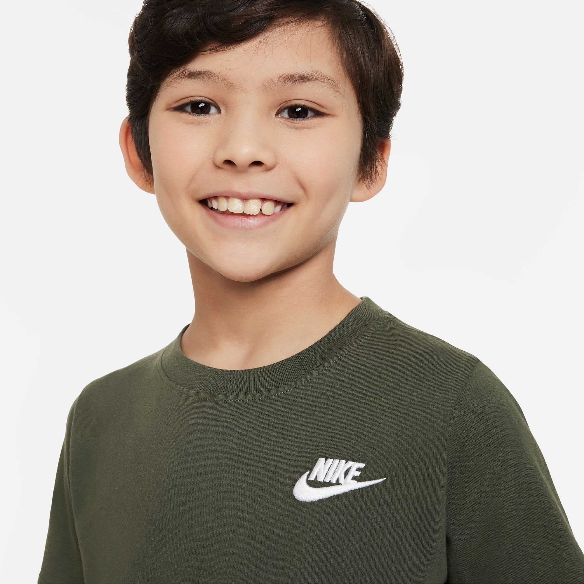 KIDS' CARGO T-Shirt BIG T-SHIRT KHAKI/WHITE Sportswear Nike