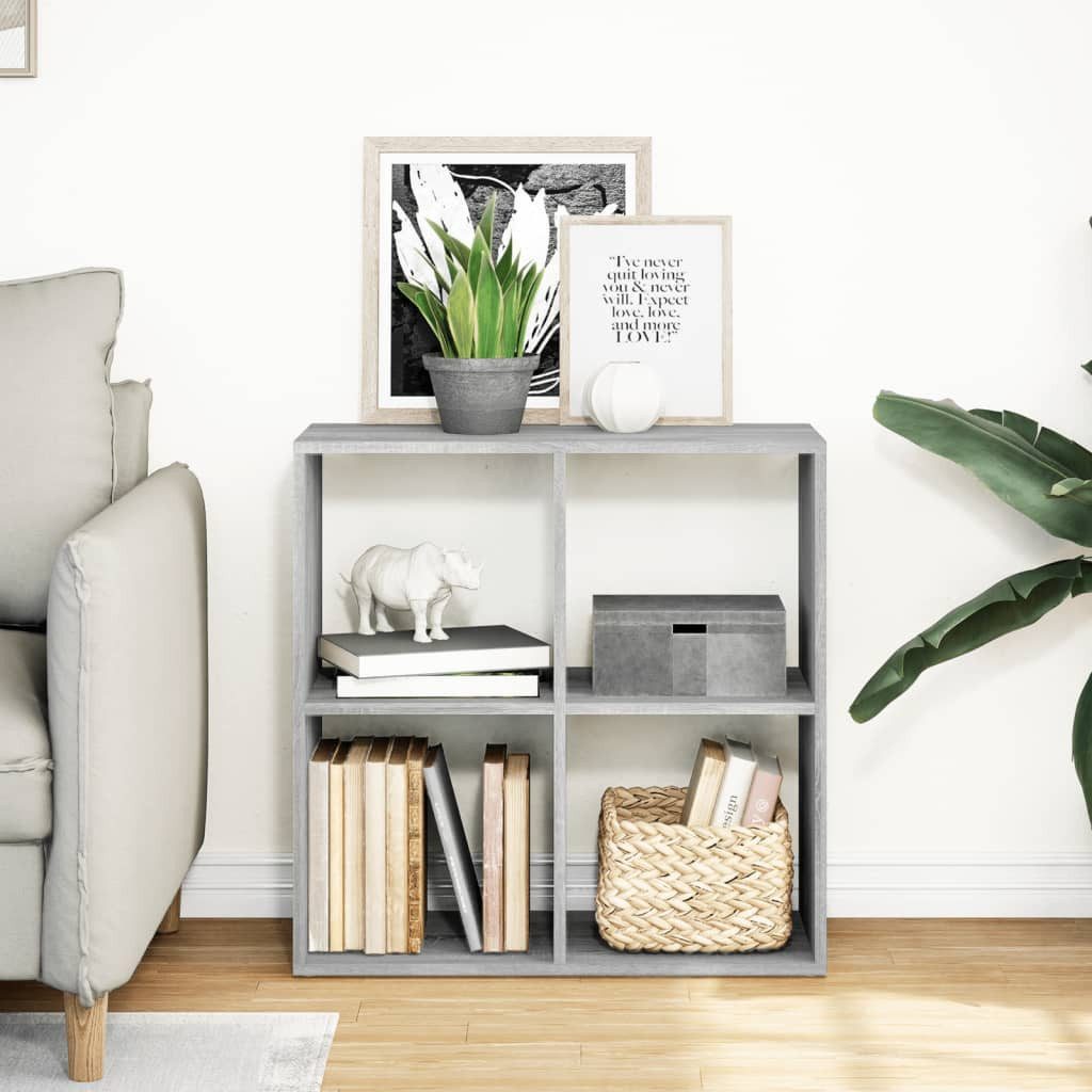 vidaXL Bücherregal Raumteiler-Bücherregal Grau Sonoma 69,5x29x69,5 günstig online kaufen