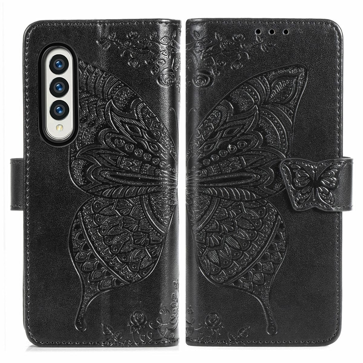 König Design Handyhülle Samsung Galaxy Z Fold3 5G, Schutzhülle Schutztasche Case Cover Etuis Wallet Klapptasche Bookstyle