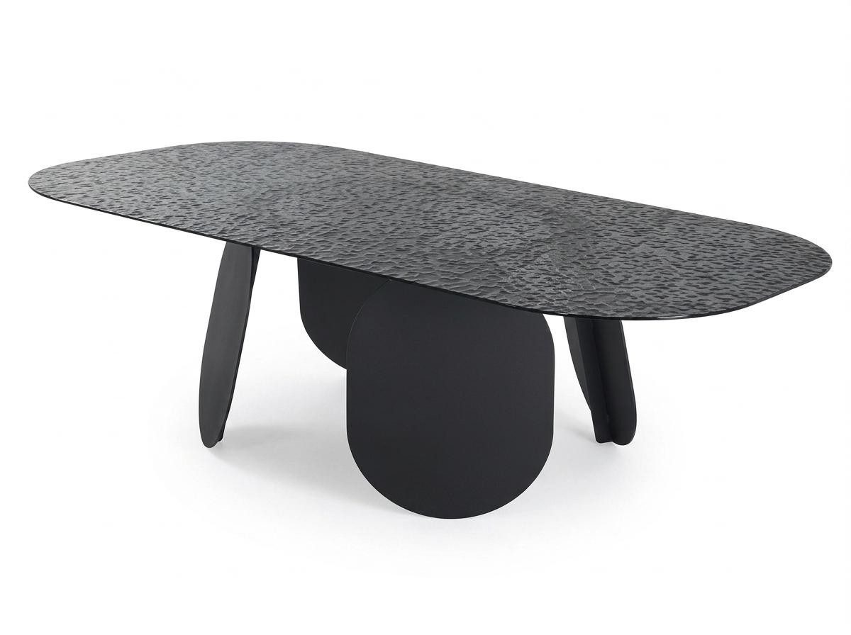 Xlmoebel Esstisch Moderner Esstisch aus Glas und Metall mit komfortablem Design (Esstisch), Made in Europa