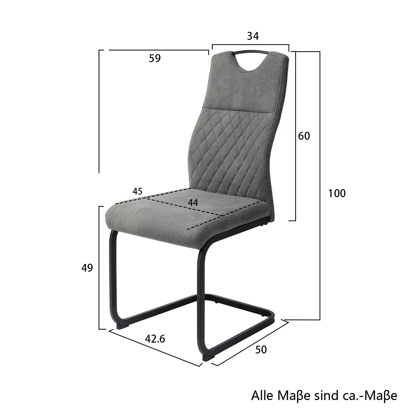 Jiexi Esszimmerstuhl Essstühle Stühle Freischwinger Bürostuhl gepolstert Mo günstig online kaufen