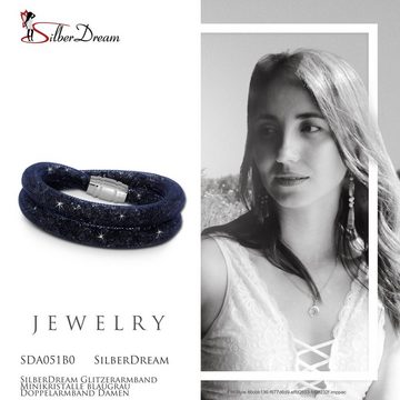 SilberDream Edelstahlarmband SilberDream Armband blau Arm-Schmuck (Armband), Damenarmband mit Edelstahl-Verschluss, Farbe: schwarz, grau, blau