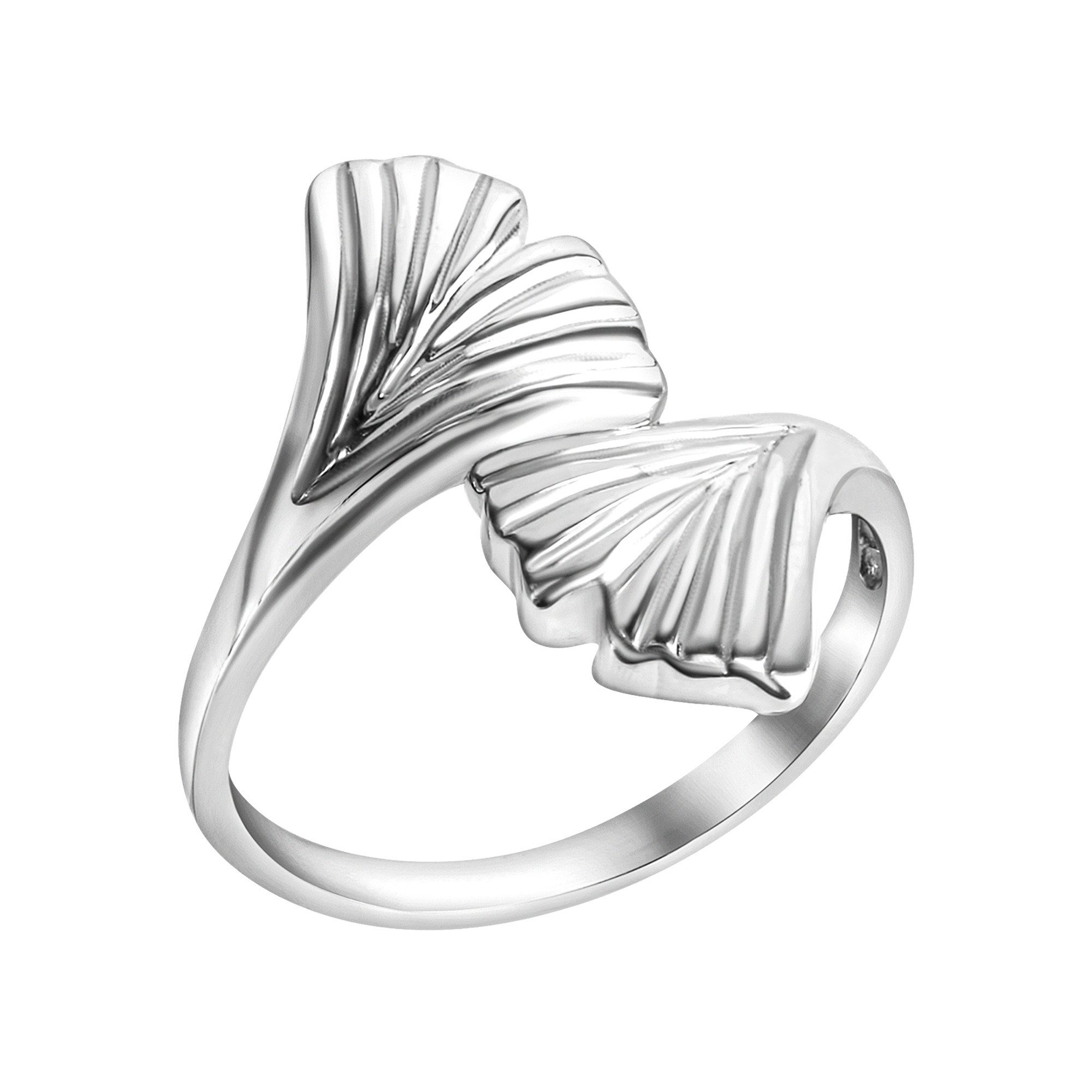925-Sterling rhodiniert, Silber 925 rhodiniert Ring Aussergewöhnlicher Vivance aus Silber Fingerring