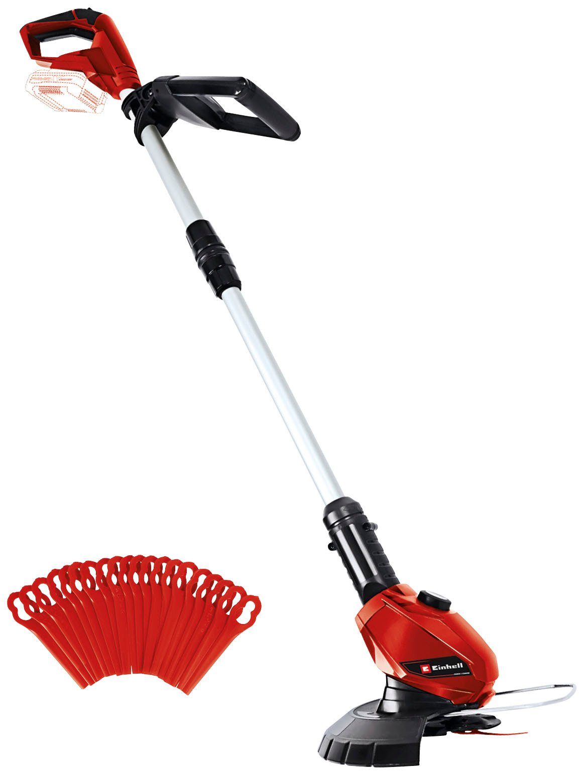 Einhell Akku-Rasentrimmer Power X-Change GE-CT 18 Li-Solo+Ersatzmesser, 24 cm Arbeitsbreite Messer, (21 St), ohne Akku, ohne Ladegerät