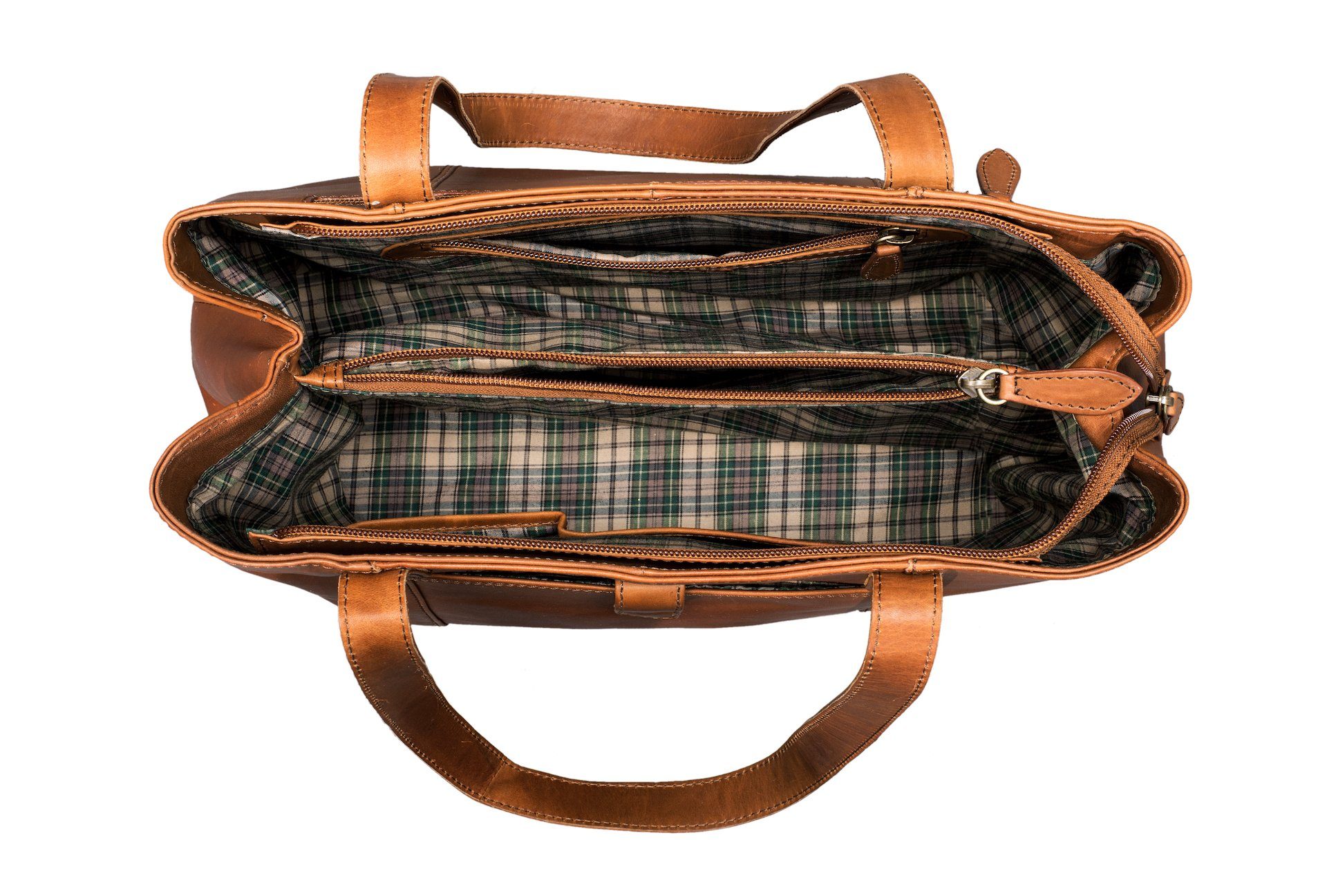 Benthill Henkeltasche Echt Leder Damen Tasche Handtasche Große Vintage Umhängetasche XL, Reißverschlussfach – Bild 4 von 5