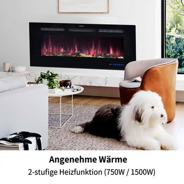 VIK Elektrokamin MX283186AAS, VIK In Wall Electric Fireplace 36 /42 inch 13 crystal effects 13 flame effects Wall Installation AdjustableThermostat Control 2 Heat Settings Safety Cut-Out System