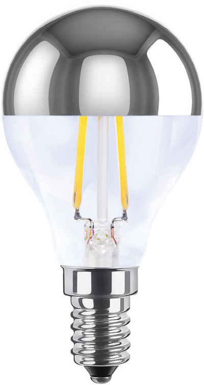 SEGULA LED-Leuchtmittel Vintage Line, E14, 1 St., Warmweiß, dimmbar, Tropfenlampe Spiegelkopf silber, E14