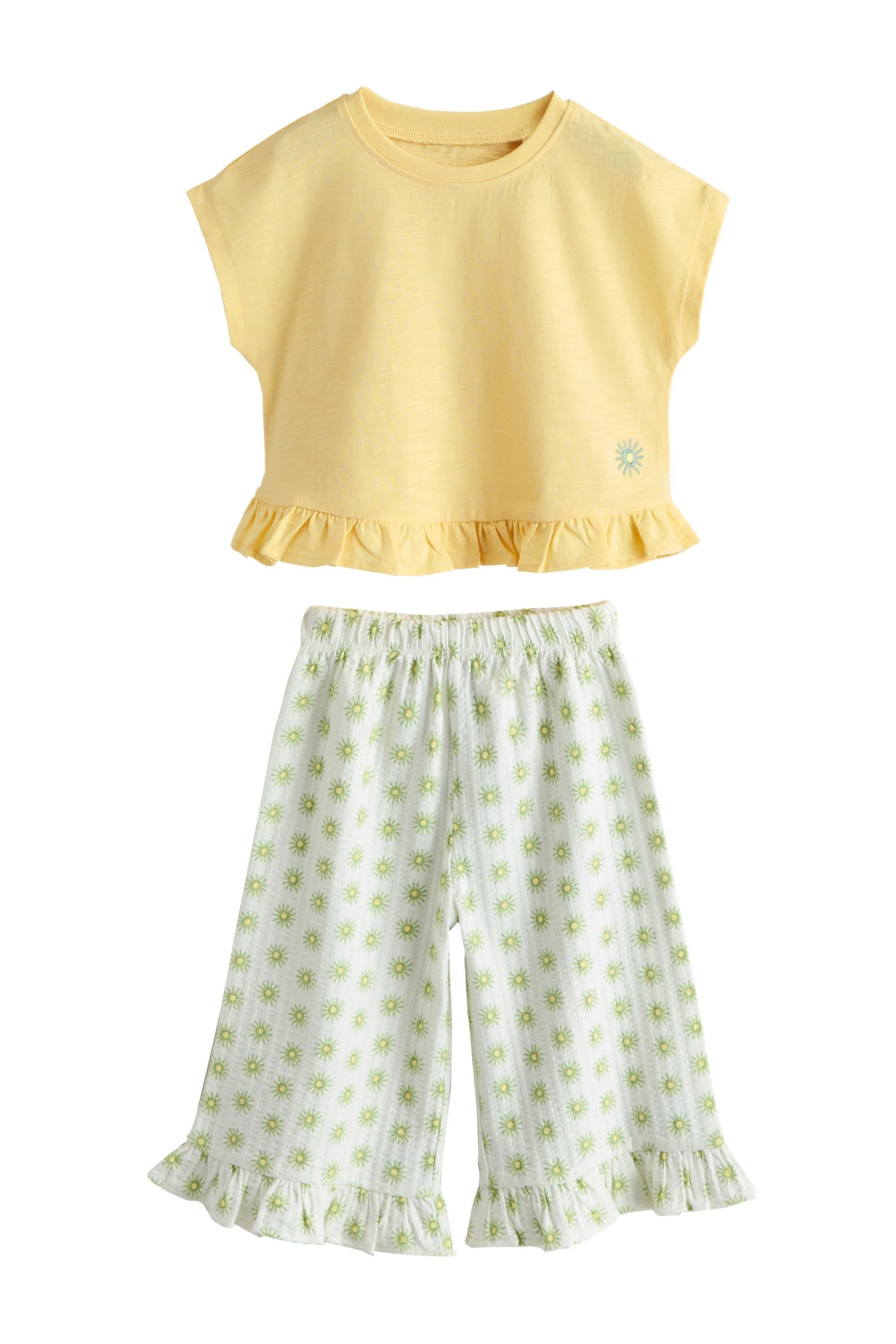 Top & Hose Hose im Set mit weitem Bein