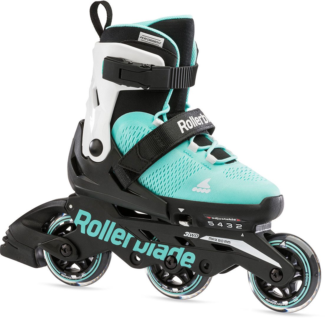 Inlineskates ROLLERBLADE MICROBLADE 3WD Inline Skate aqua/white