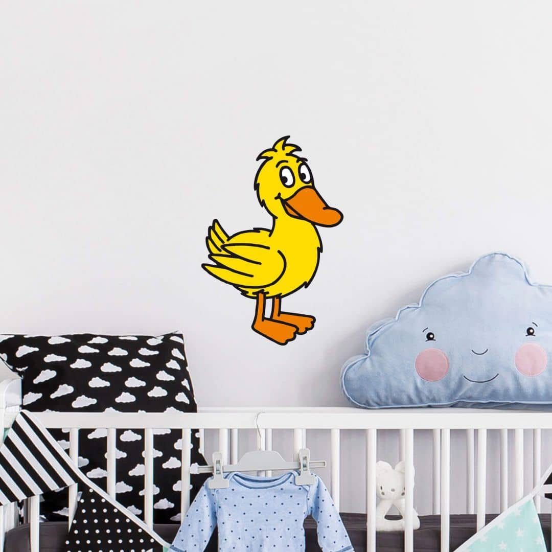 Die Maus Wandtattoo Kinderzimmer Ente Wandbild lustiges Klebebild Baby Wandsticker, selbstklebende Wandsticker für Babyzimmer, hergestellt in Berlin