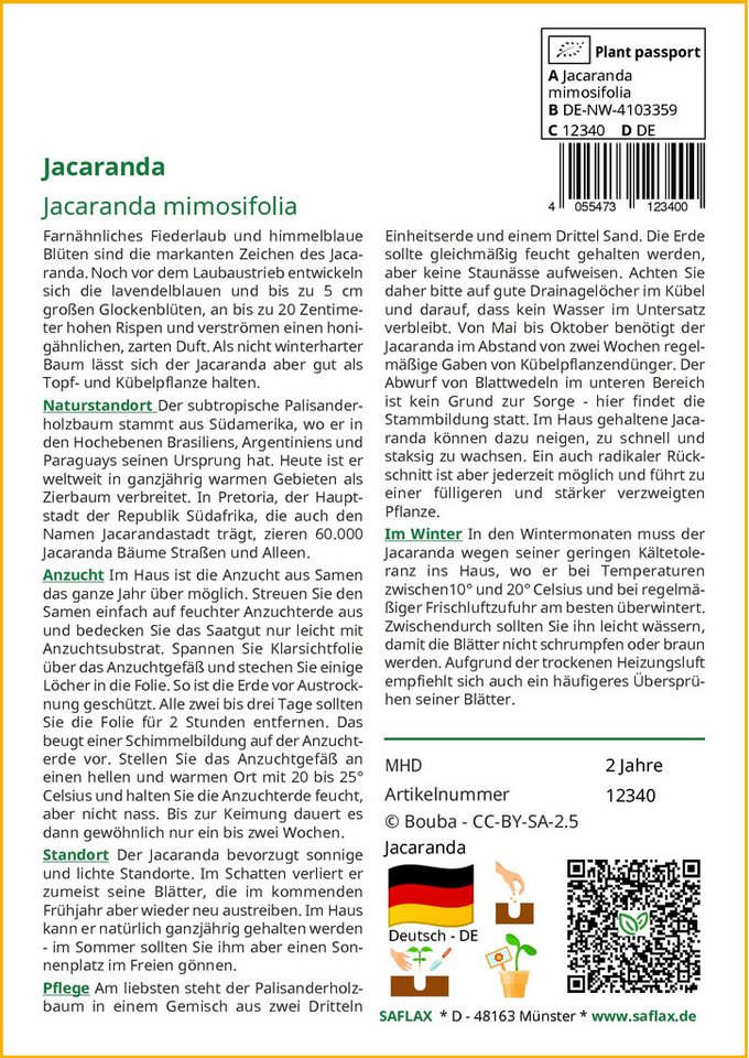 Thumbnail - SAFLAX Blumensamen SAFLAX - Samen - Jacaranda