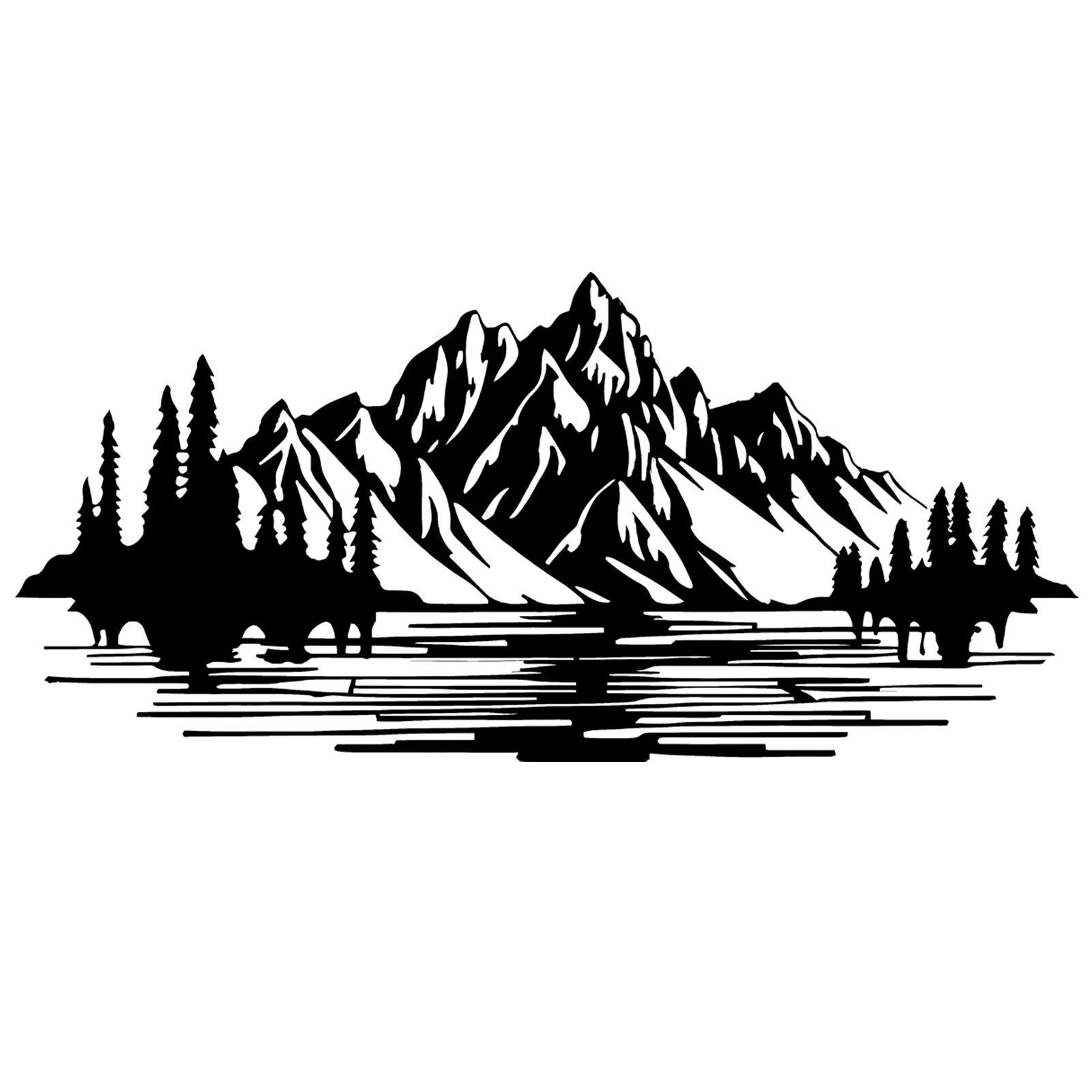 Jumpeak Wanddekoobjekt Bergwald Metall Kunst Wanddekoration, günstig online kaufen