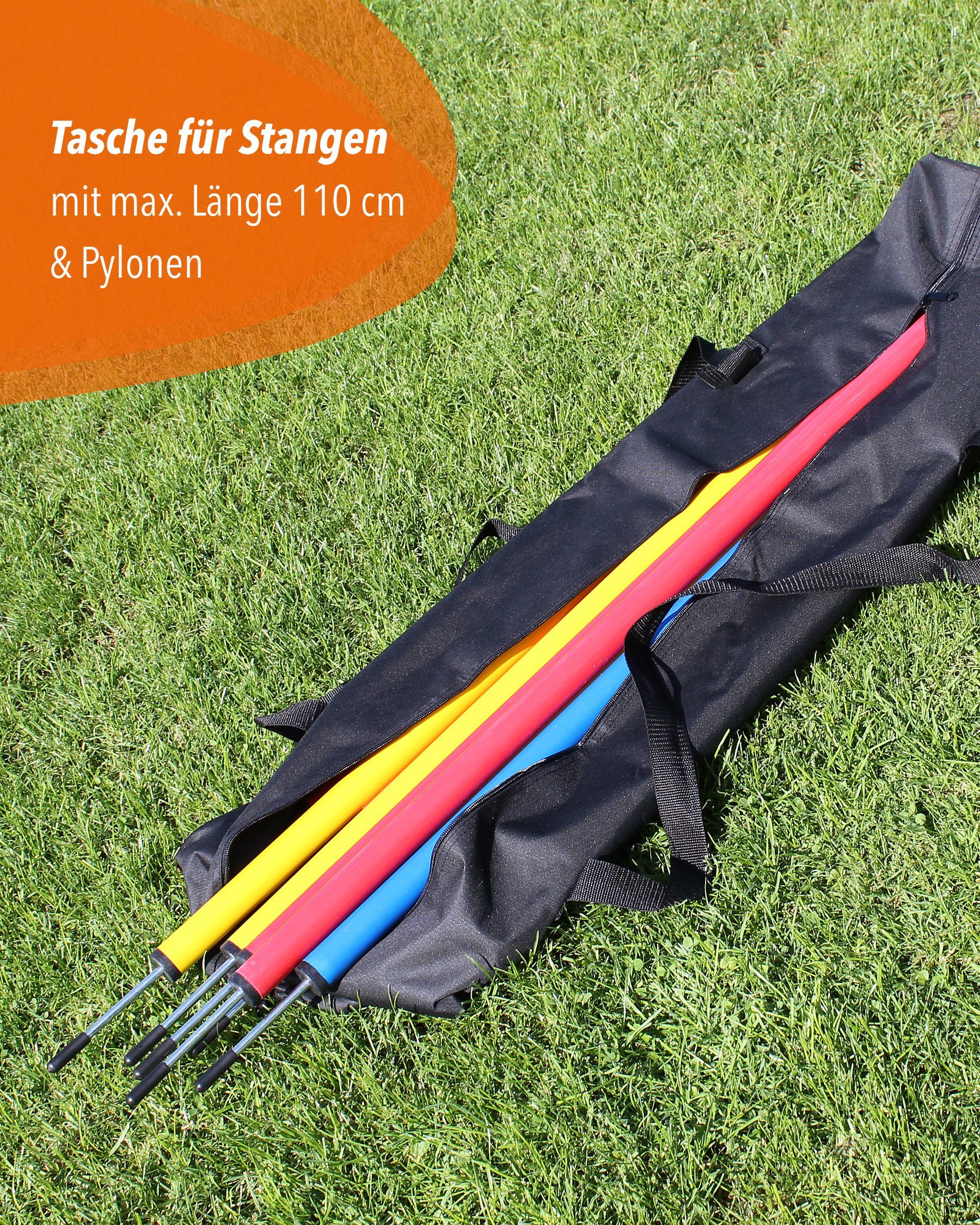 SPORTIKEL24 Sporttasche Tasche für Stangen max. Länge 110 cm & Pylonen