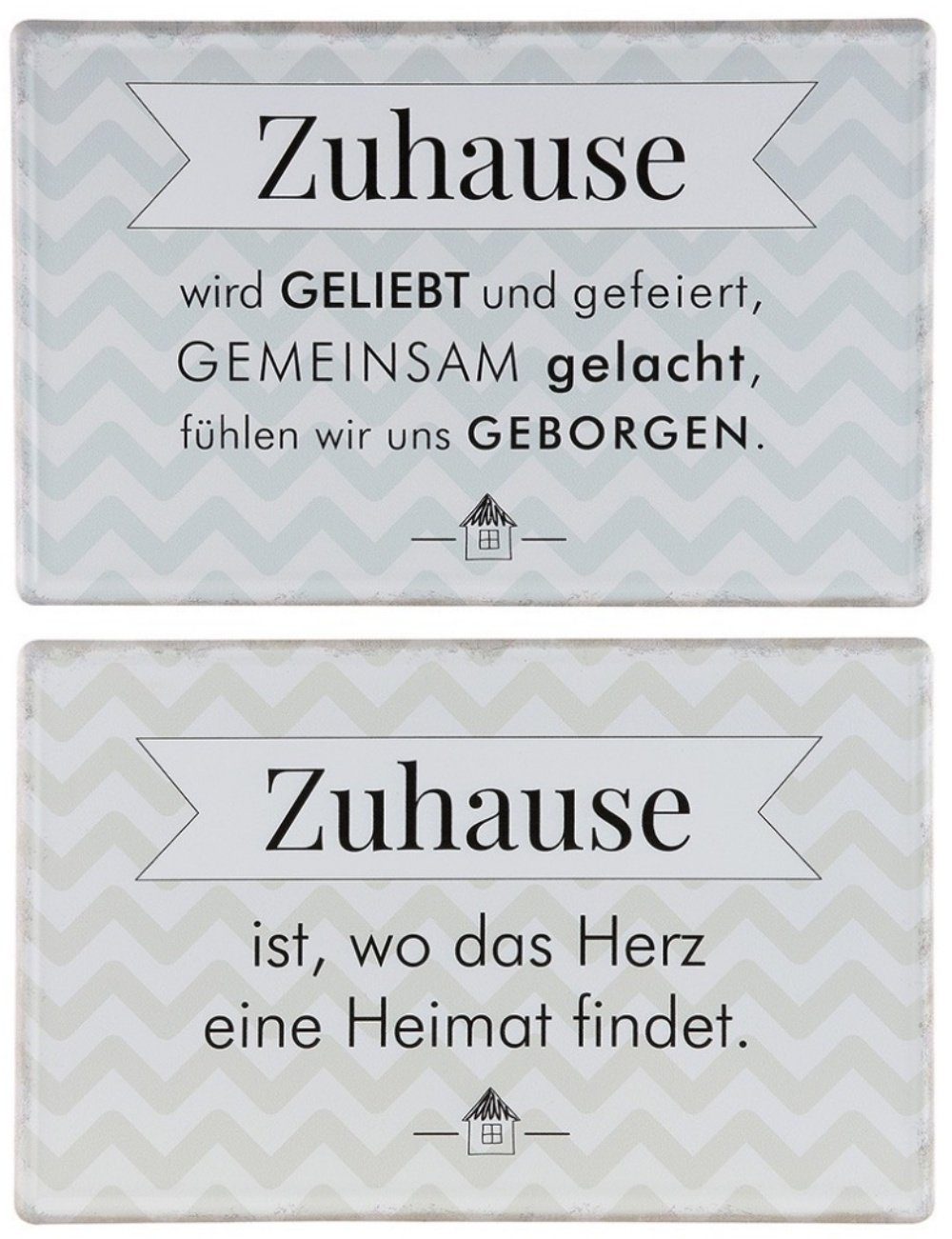 GILDE Wandbild, Familie, Tolles Metallschild Modell Zuhause ist... Material Metall Ma