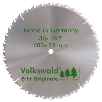 Volkswald Kreissägeblatt Volkswald ® HM-Sägeblatt LWZ 600 x 35 mm Z= 36 Hartholz Kreissägeblatt, Echt Originale Volkswald® Made in Germany