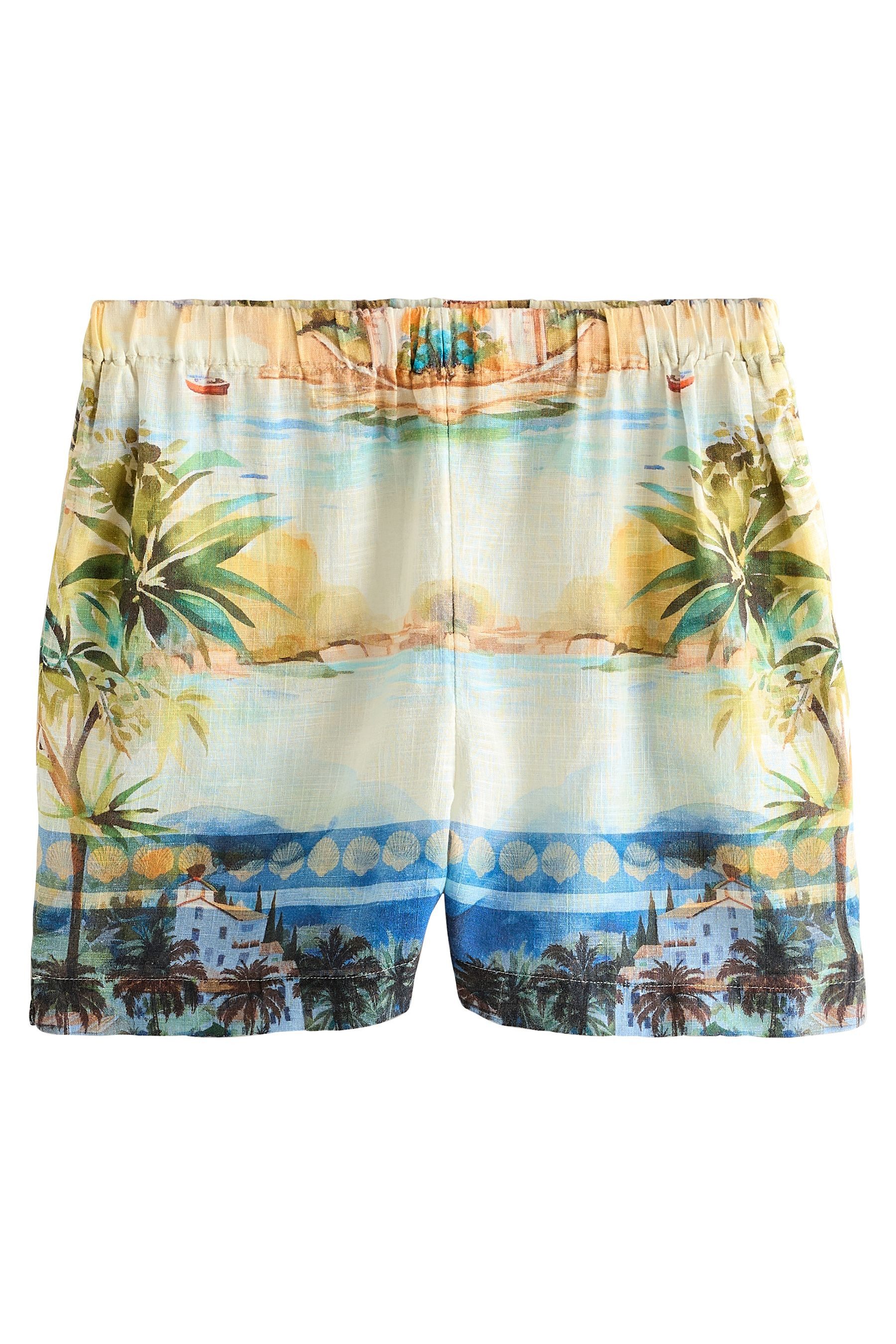 Next Shorts Shorts mit Elastikbund und Leinenanteil (1-tlg)