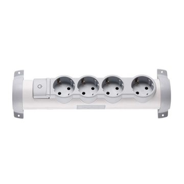 legrand® Stecker drehbare Steckdosenleiste mit Kontroll Schalter Mehrfachsteckdose (Ein- / Ausschalter), 45° gedreht,Ohne Kabel,mit LED-Beleuchtung