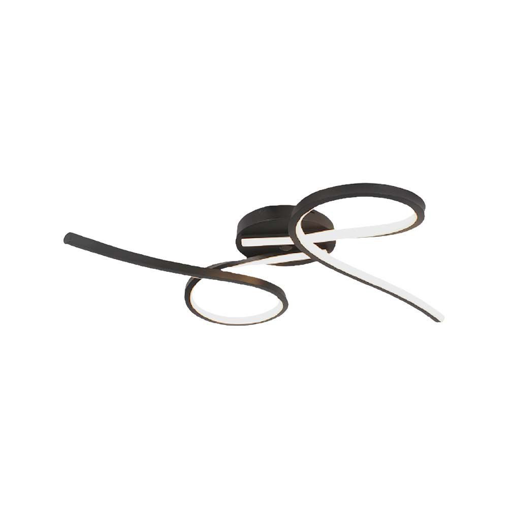 V-TAC LED Deckenleuchte, LED-Leuchtmittel fest verbaut, Warmweiß, Deckenlampe Deckenleuchte Designlampe LED Wohnzimmerleuchte schwarz L