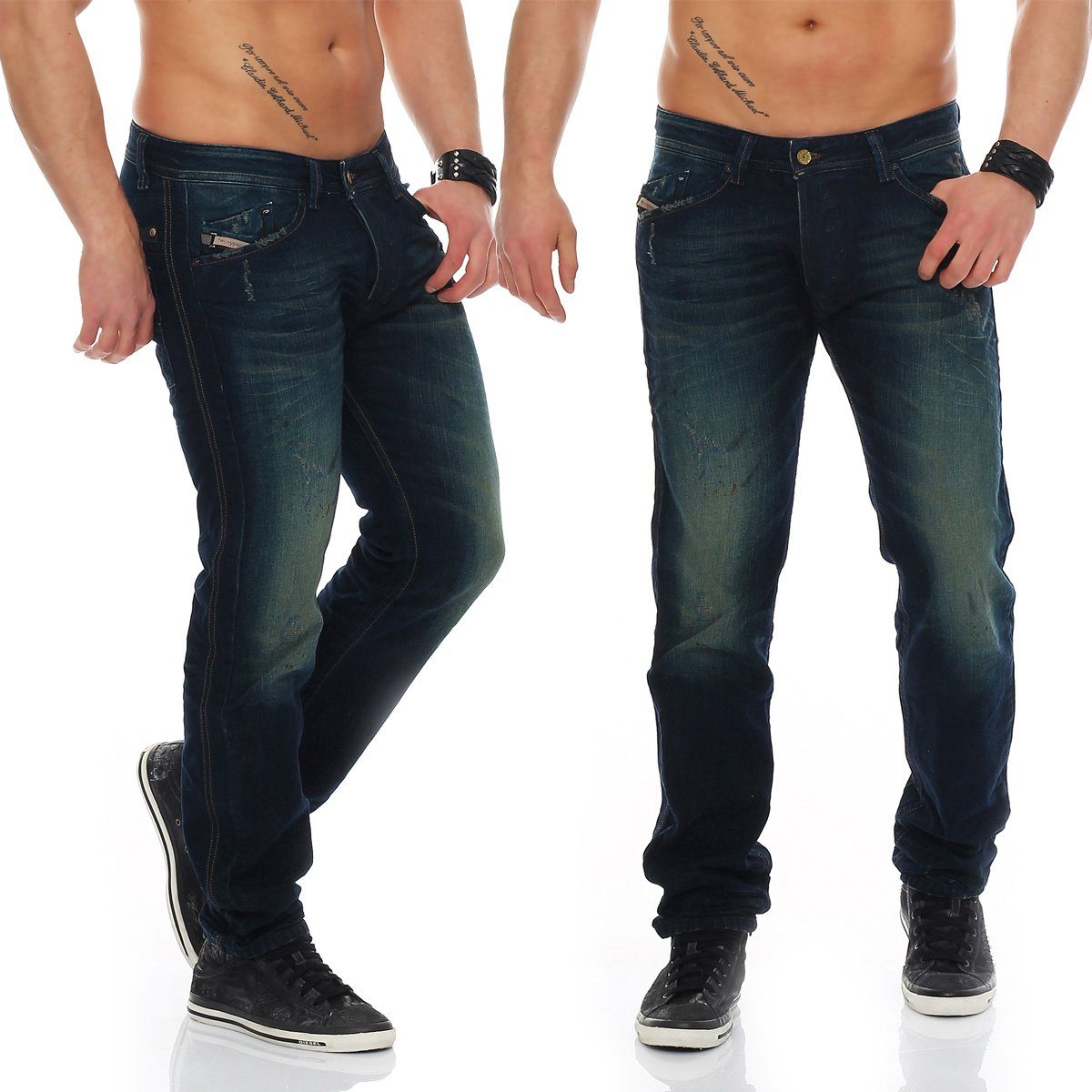 Diesel Regular-fit-Jeans Herren Denim Jeans Darron 0809V Dirty New Age Kollektion 5-Pocket-Style, ohne Stretch-Anteil