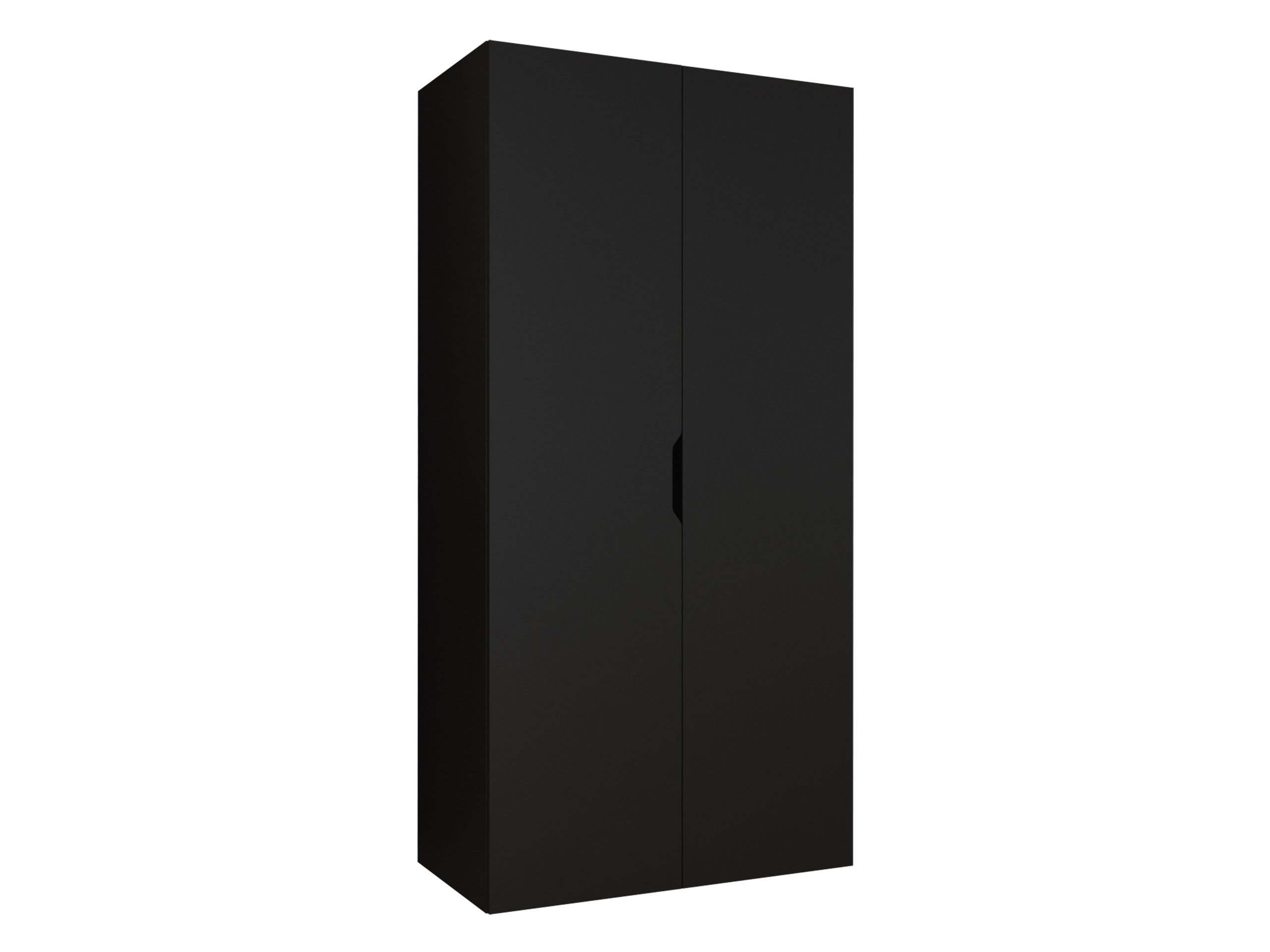 MIRJAN24 Kleiderschrank Malaga 100 (mit zwei Drehtüren) Kleiderstange, 100x52x202 cm