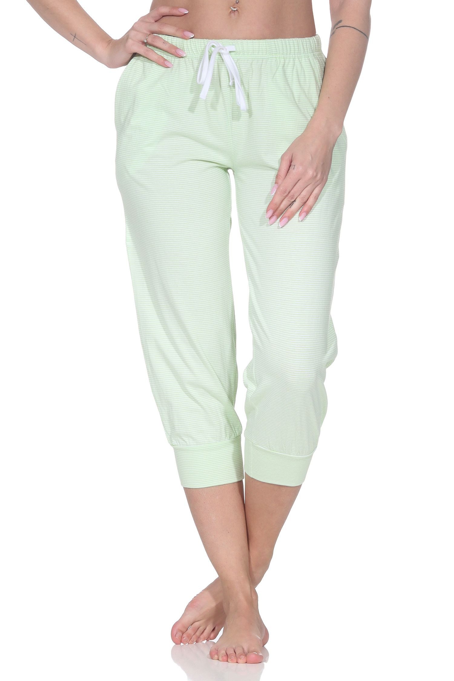 Normann Relaxanzug Damen Schlafanzug Pyjama Capri-Hose 3/4-lang - perfekt zu kombinieren