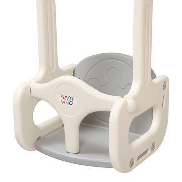 Baby Vivo Indoor-Rutsche Kinderrutsche / Rutsche - Quacki in Weiß/Beige