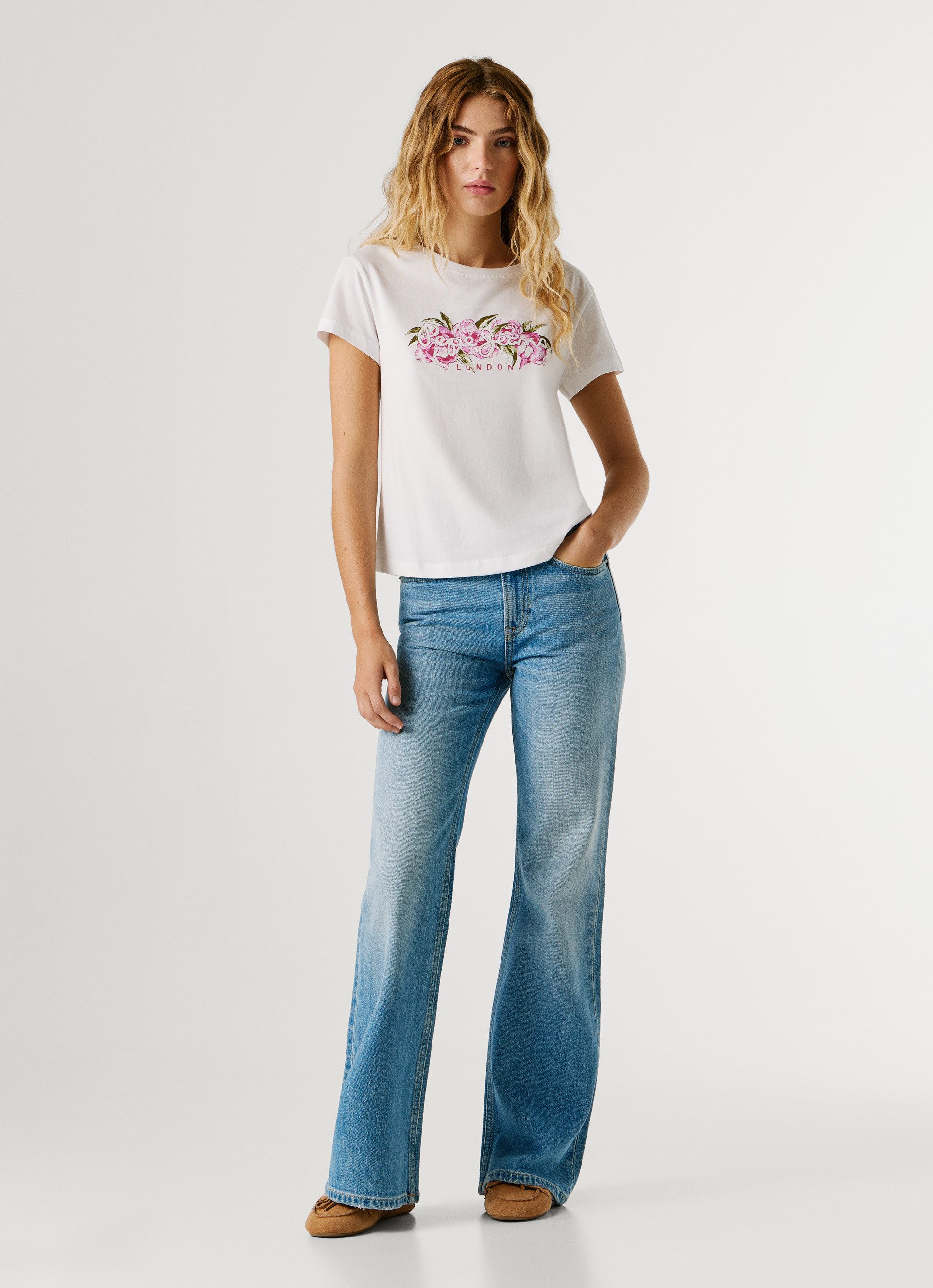Pepe Jeans T-Shirt MAHINA mit floralem Print