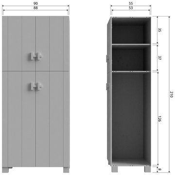 WOOOD Kleiderschrank Mees mit großzügigem Stauraum