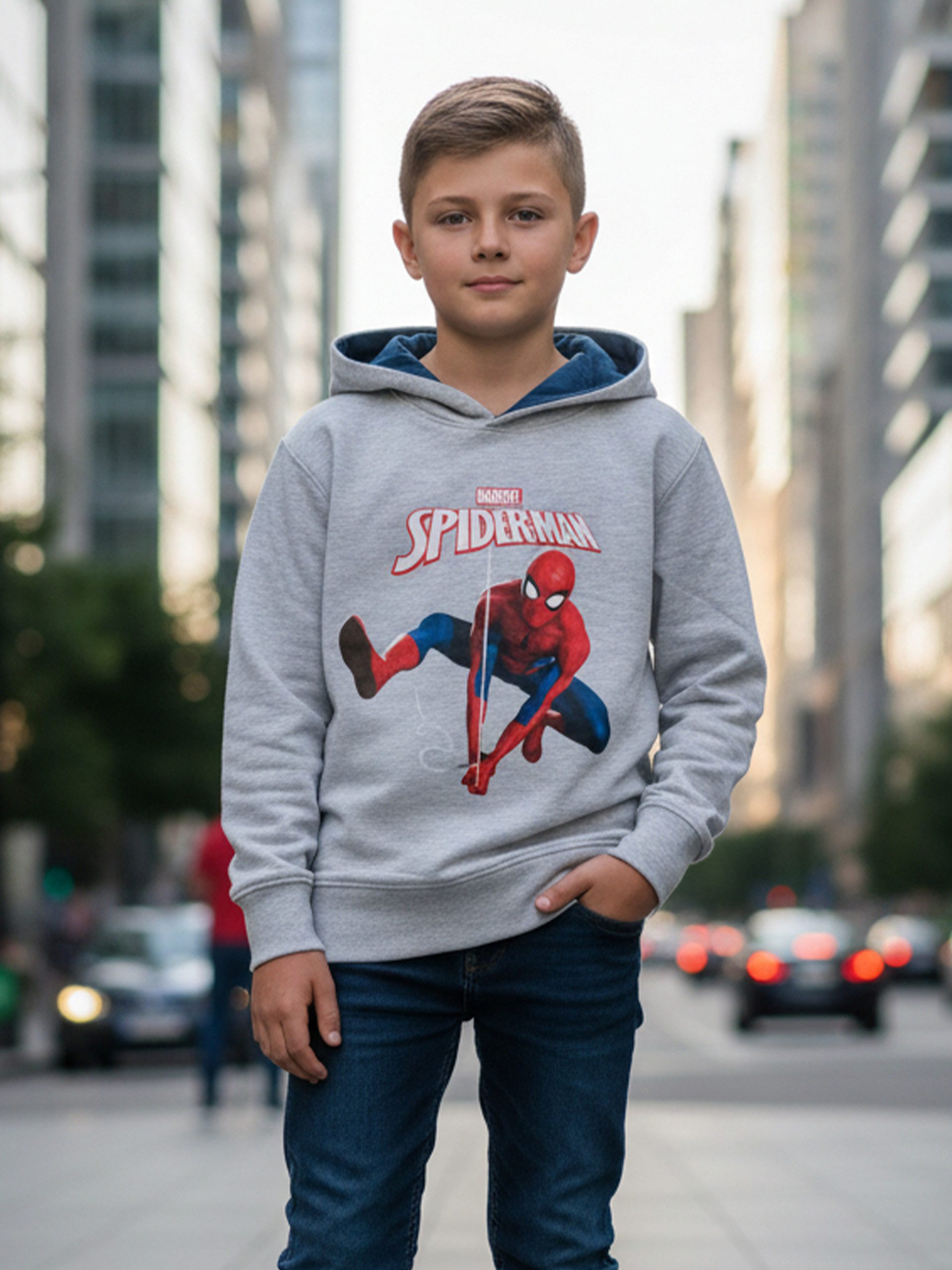 United Labels® Sweatshirt Marvel Spiderman Hoodie Kapuzenpullover Pullover Sweatshirt – Bild 3 von 5