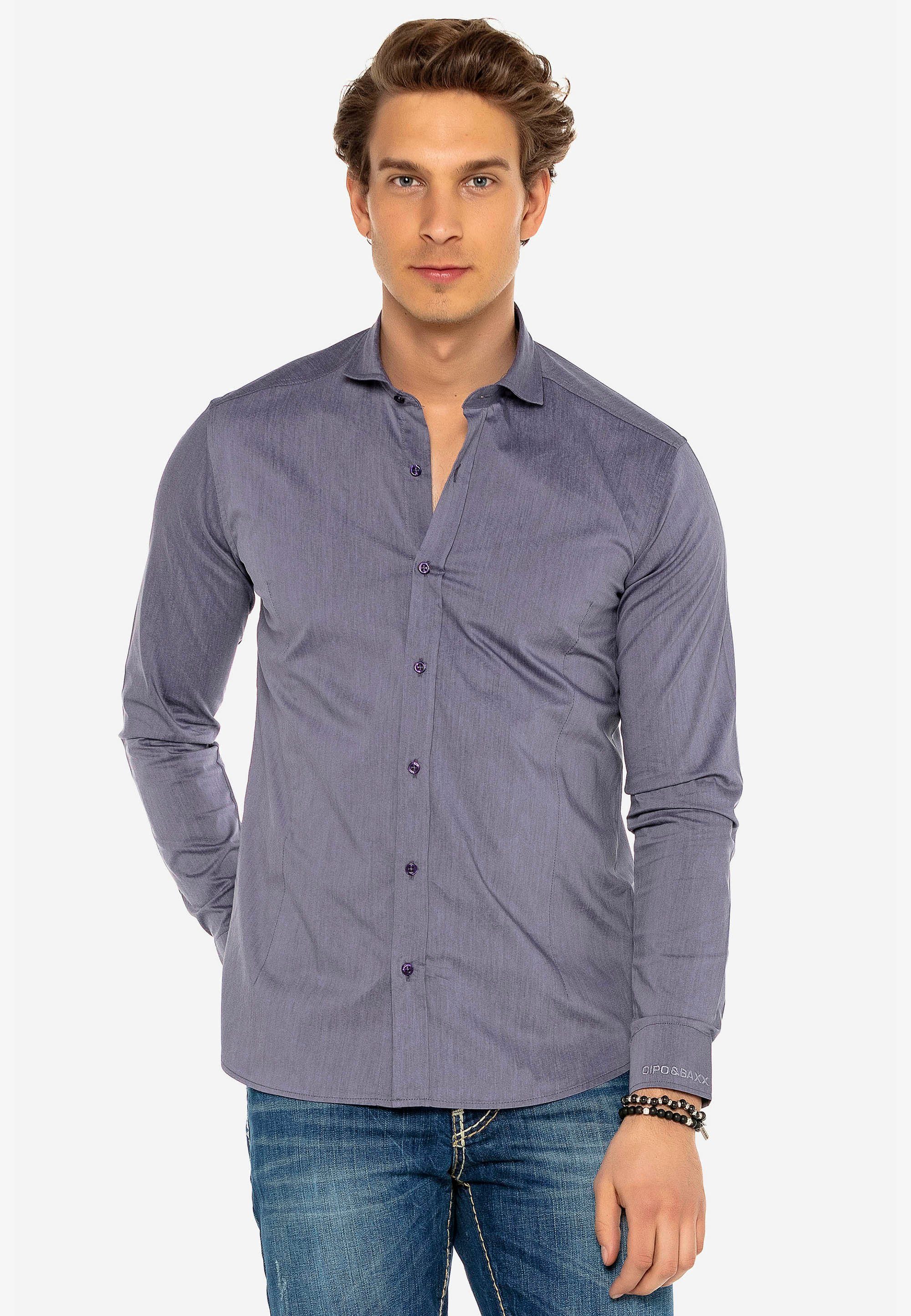 Cipo & Baxx Langarmhemd im klassischen Schnitt | Hemden