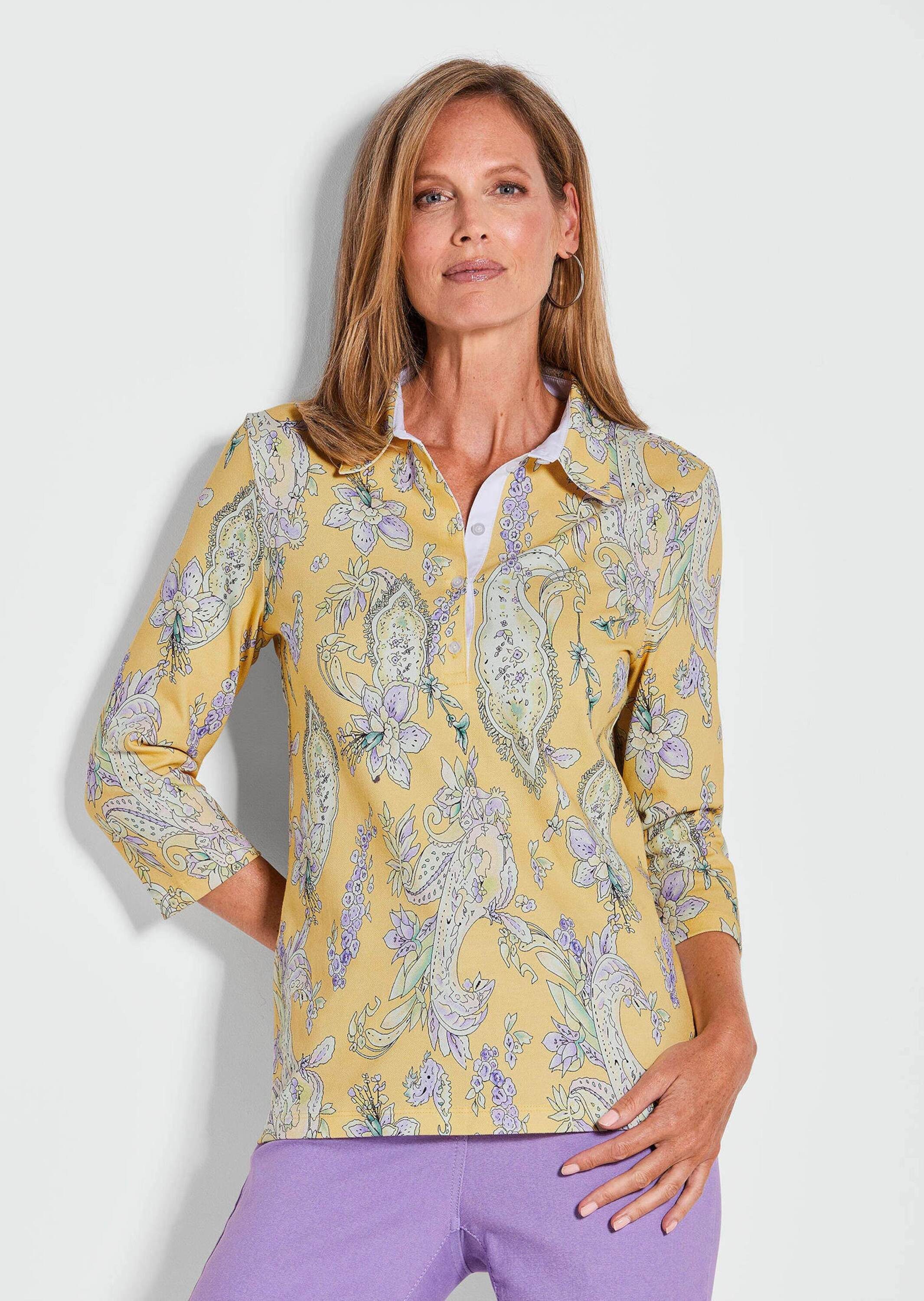 GOLDNER Print-Shirt Poloshirt