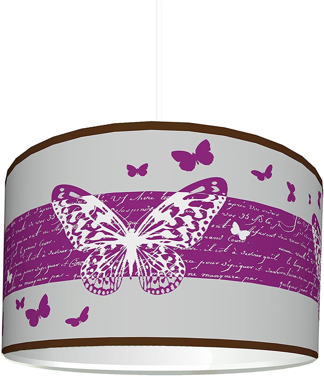 STIKKIPIX Lampenschirm KL17, Kinderzimmer Lampenschirm "Butterfly Deluxe", kinderleicht eine Schmetterling-Lampe erstellen, als Steh- oder Hängeleuchte / Deckenlampe, perfekt für Schmetterling-begeisterte Mädchen & Jungen