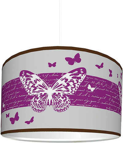 STIKKIPIX Lampenschirm KL17, Kinderzimmer Lampenschirm "Butterfly Deluxe", kinderleicht eine Schmetterling-Lampe erstellen, als Steh- oder Hängeleuchte / Deckenlampe, perfekt für Schmetterling-begeisterte Mädchen & Jungen
