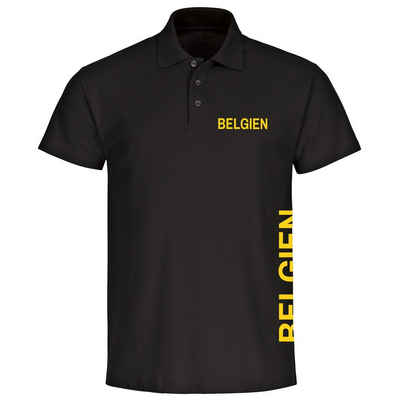multifanshop Poloshirt Belgien - Brust & Seite - Polo