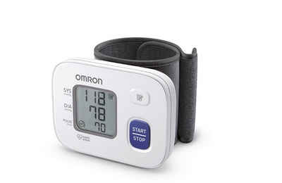 Omron Handgelenk-Blutdruckmessgerät OMRON RS2 Handgelenk-Blutdruckmessgerät mit Intellisense-Technologie, Erkennung unregelmäßiger Herzschläge, bewährte Qualität, Ohne viel Druck
